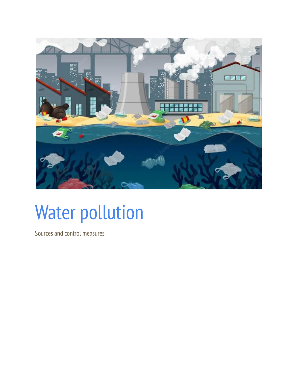 Project on environmental studies - Water pollution Sources and control ...