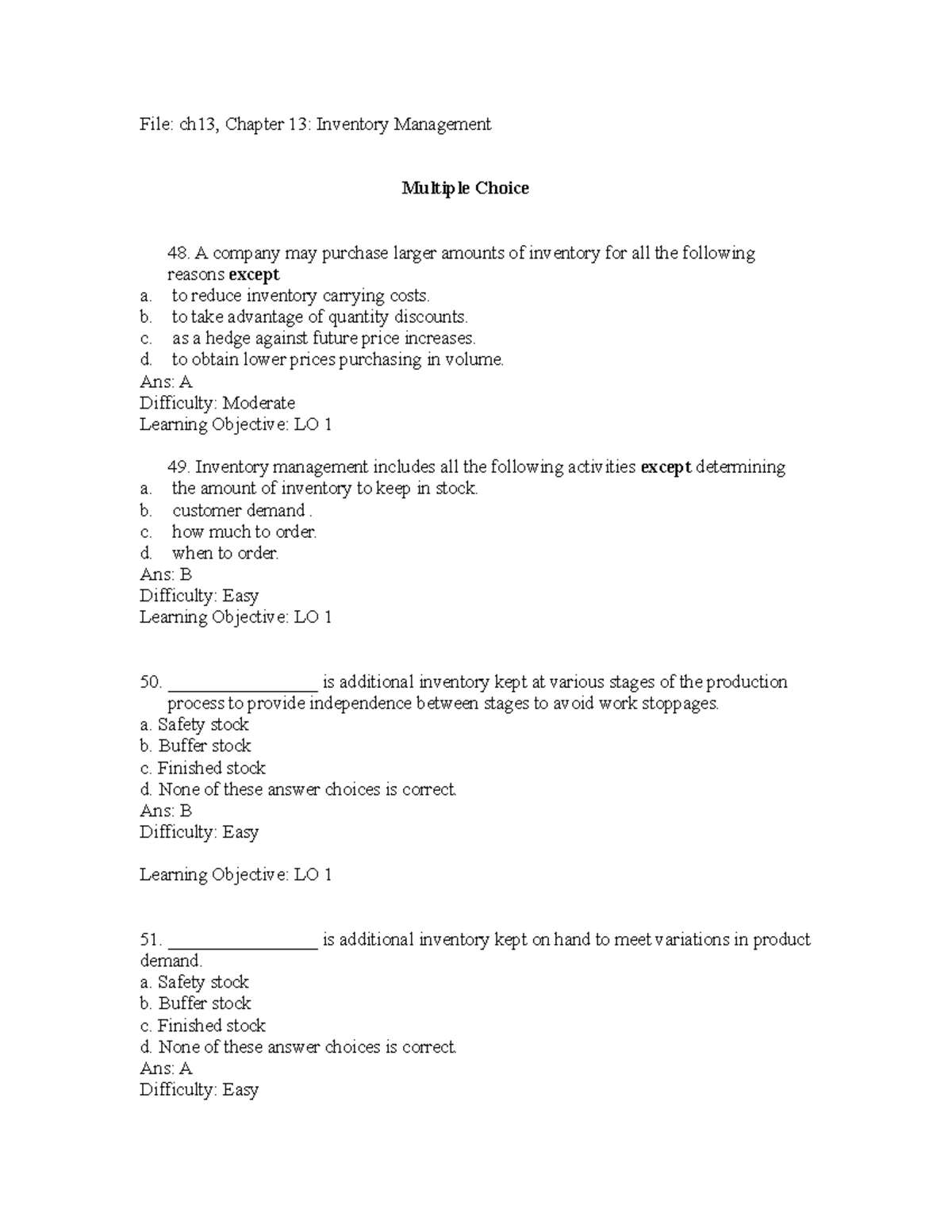 Chapter 13 Latihan Soal & Solusi - File: Ch13, Chapter 13: Inventory ...