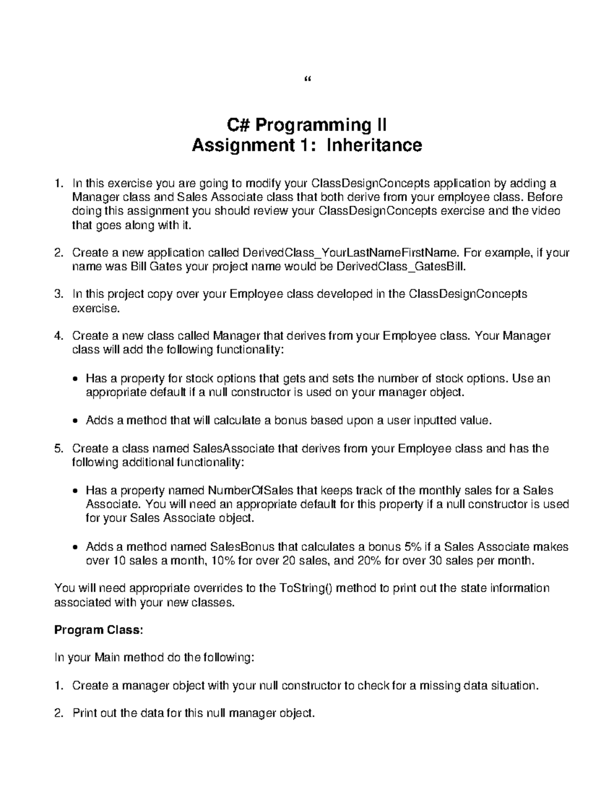 Assignment Inheritance C Programming Ii Assignment 1 Inheritance In This Exercise You Are Studocu