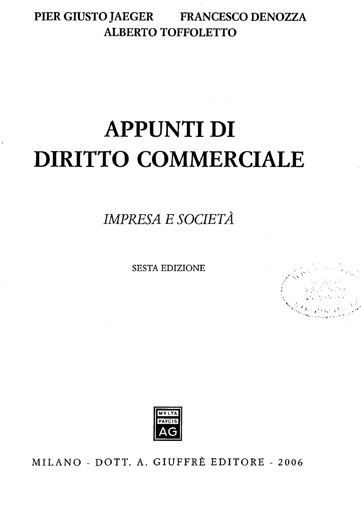 Appunti di diritto commerciale