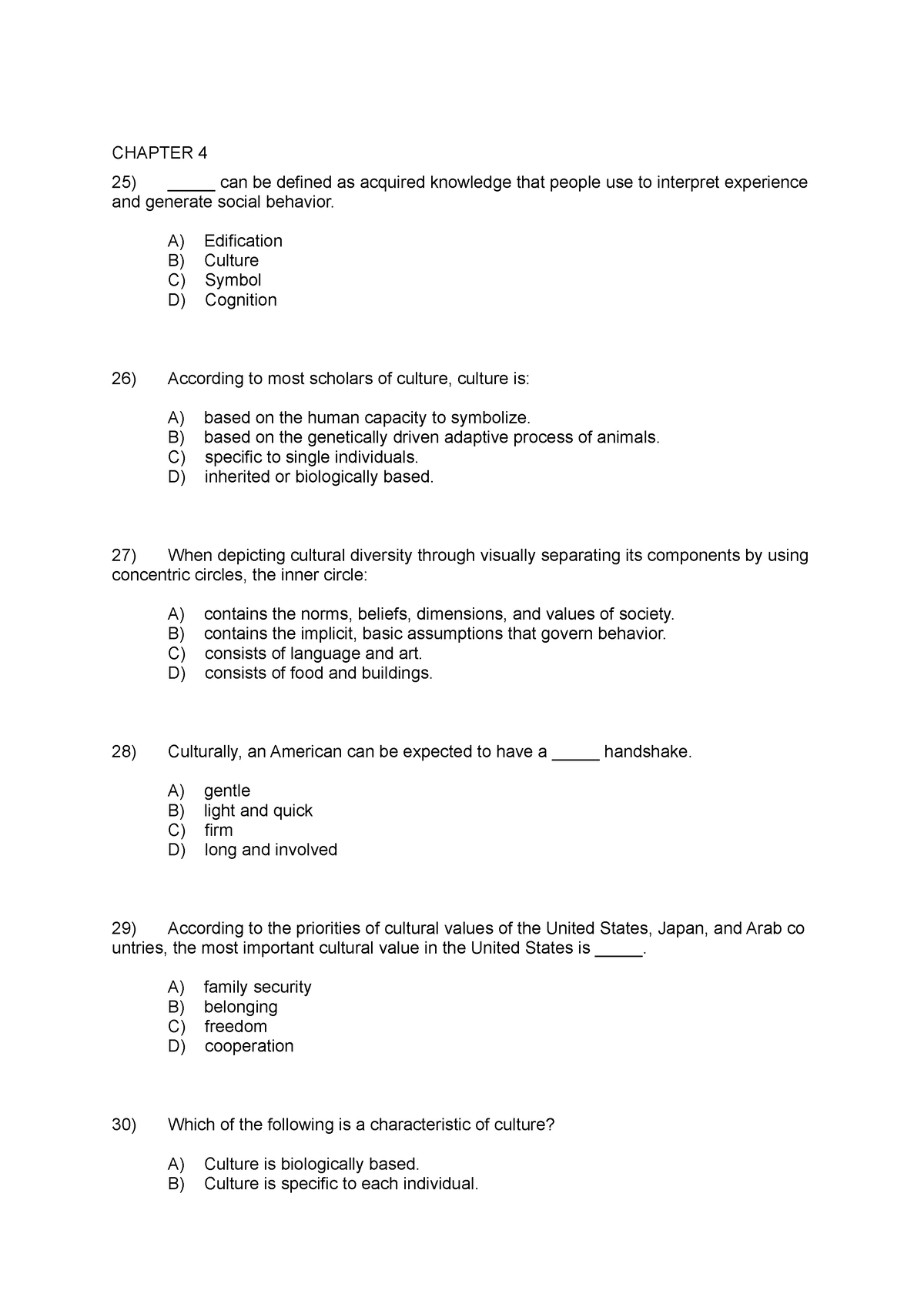 IBC201 Final (Internatinal Management) - CHAPTER 4 _____ Can Be Defined ...