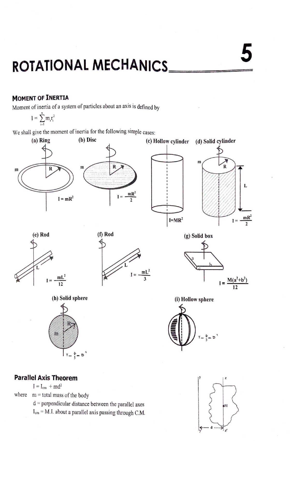 5. Rotational Mechanics - Physics - Studocu