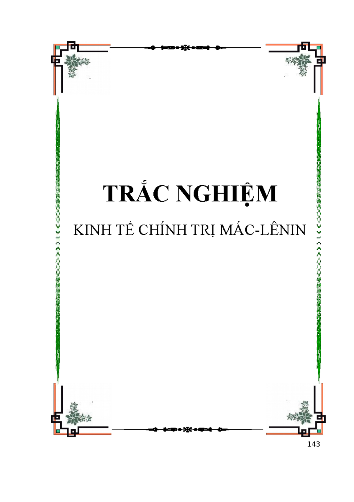 ® Thi M N Kinh T Ch Nh Tr - ................... - TRẮC NGHIỆM KINH TẾ ...