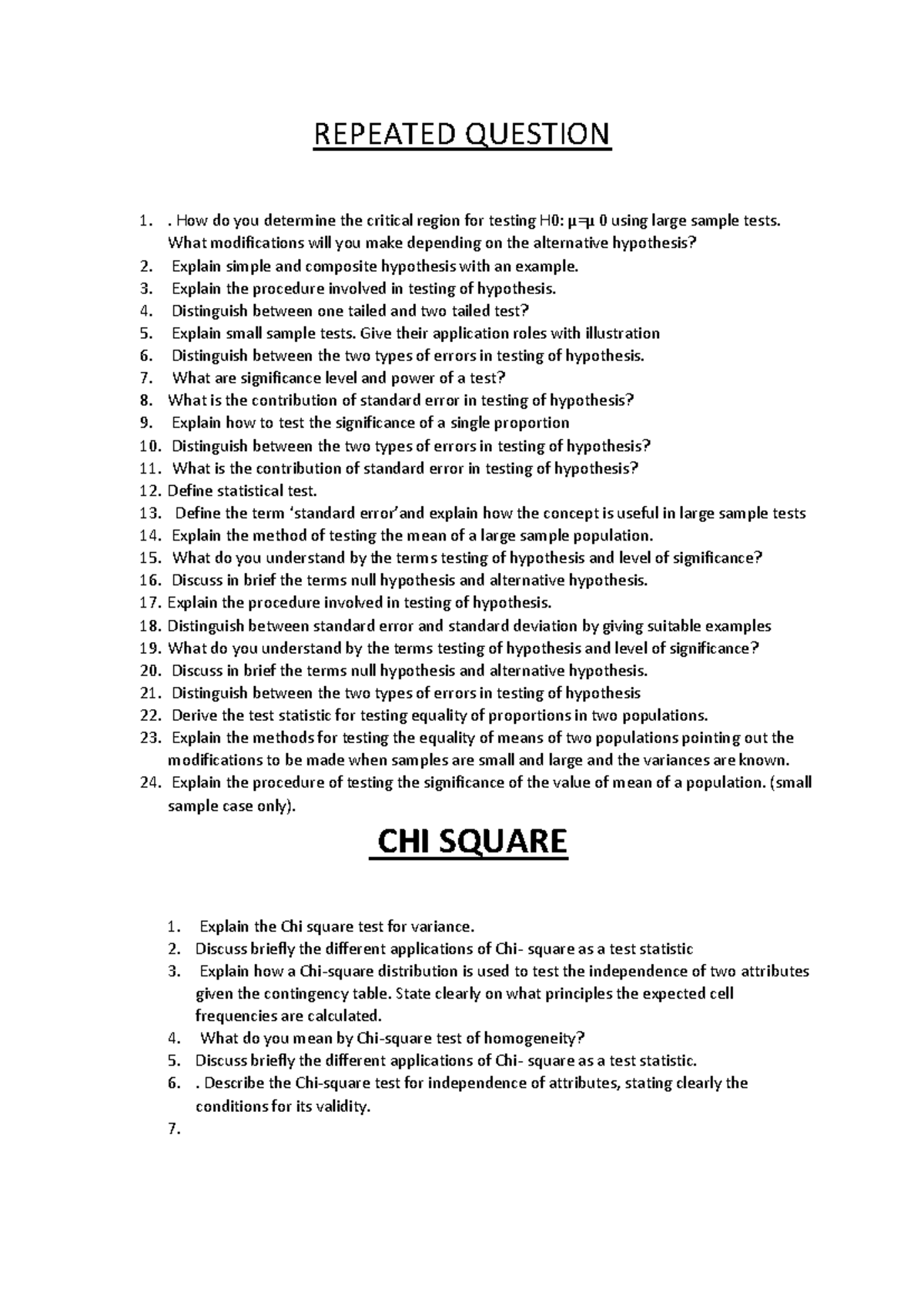 Repeated Question Theory - REPEATED QUESTION 1.. How do you determine ...
