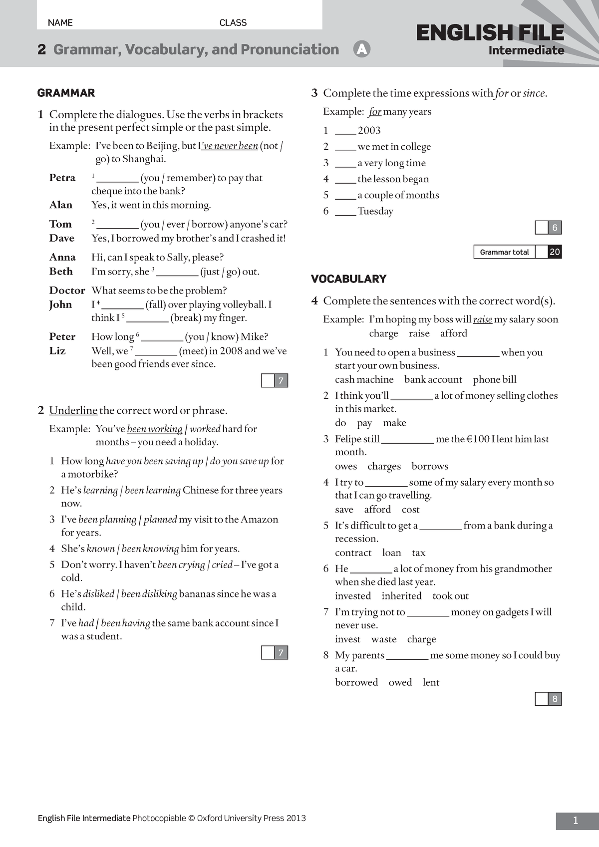 EF3e int filetest 02a - asdf - 2 Grammar, Vocabulary, and Pronunciation ...