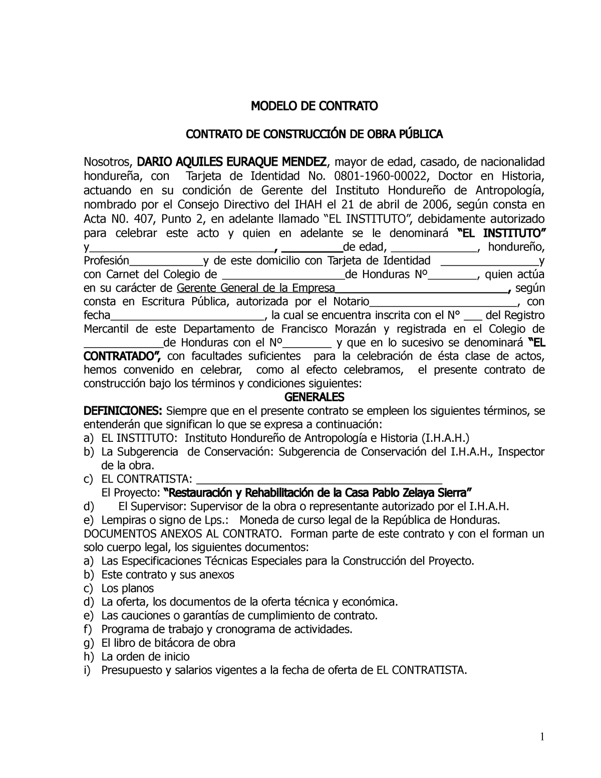 Contrato DE Construcción DE OBRA Pública - MODELO DE CONTRATO CONTRATO DE  CONSTRUCCIÓN DE OBRA - Studocu