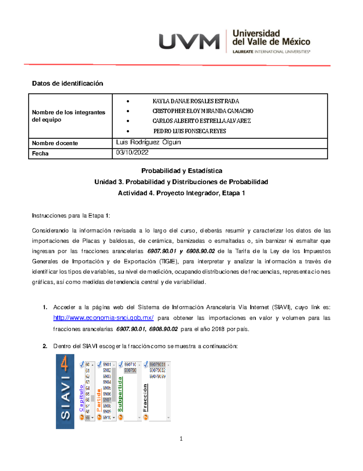 PIE1 Act4 Probabilidad - Datos De Identificación Probabilidad Y ...