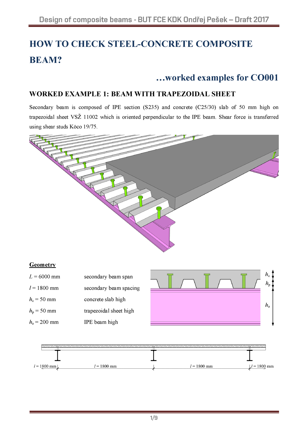 Worked Examples-compositebeam - HOW TO CHECK STEEL-CONCRETE COMPOSITE ...