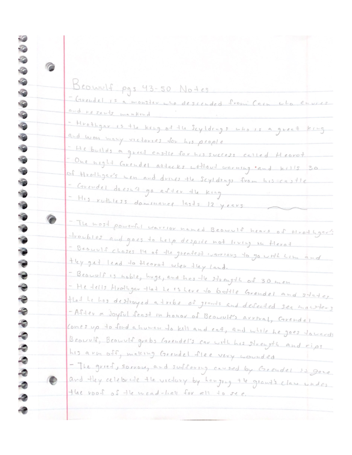 Beowulf Notes - Studocu