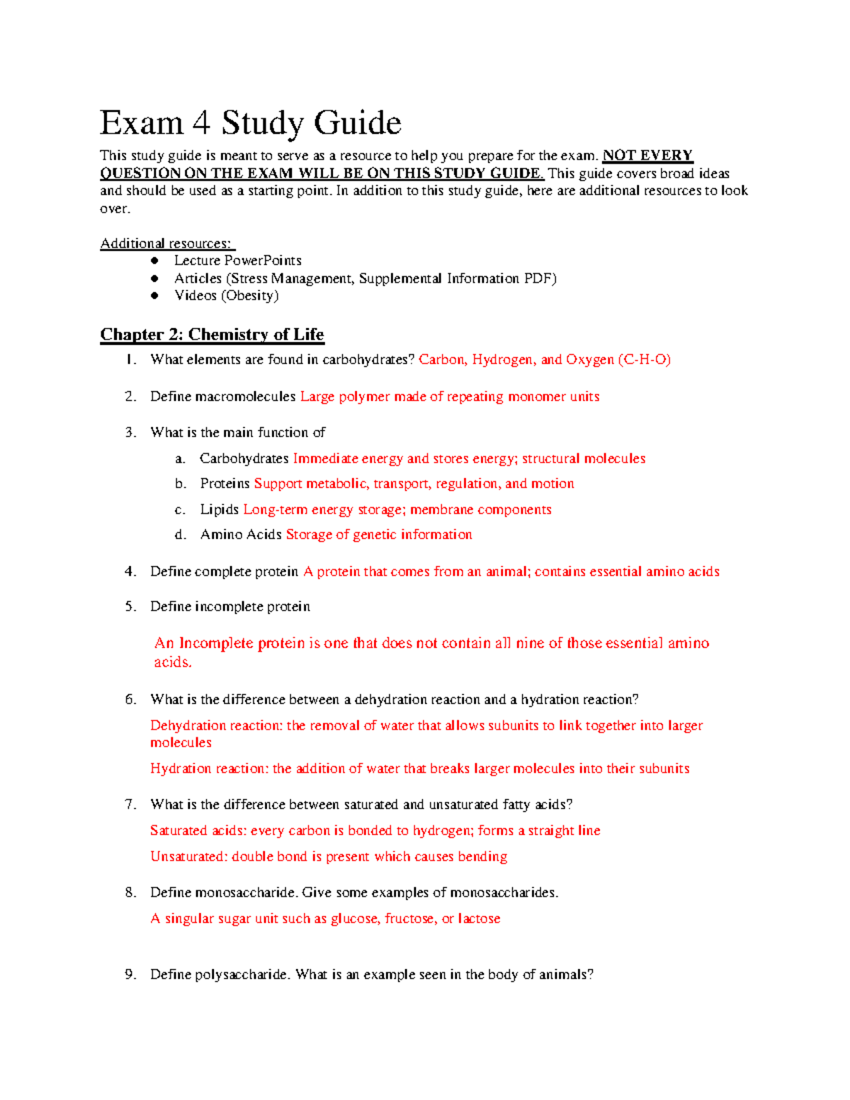 Exam+4+Study+Guide+Answer+Key - Exam 4 Study Guide This Study Guide Is ...