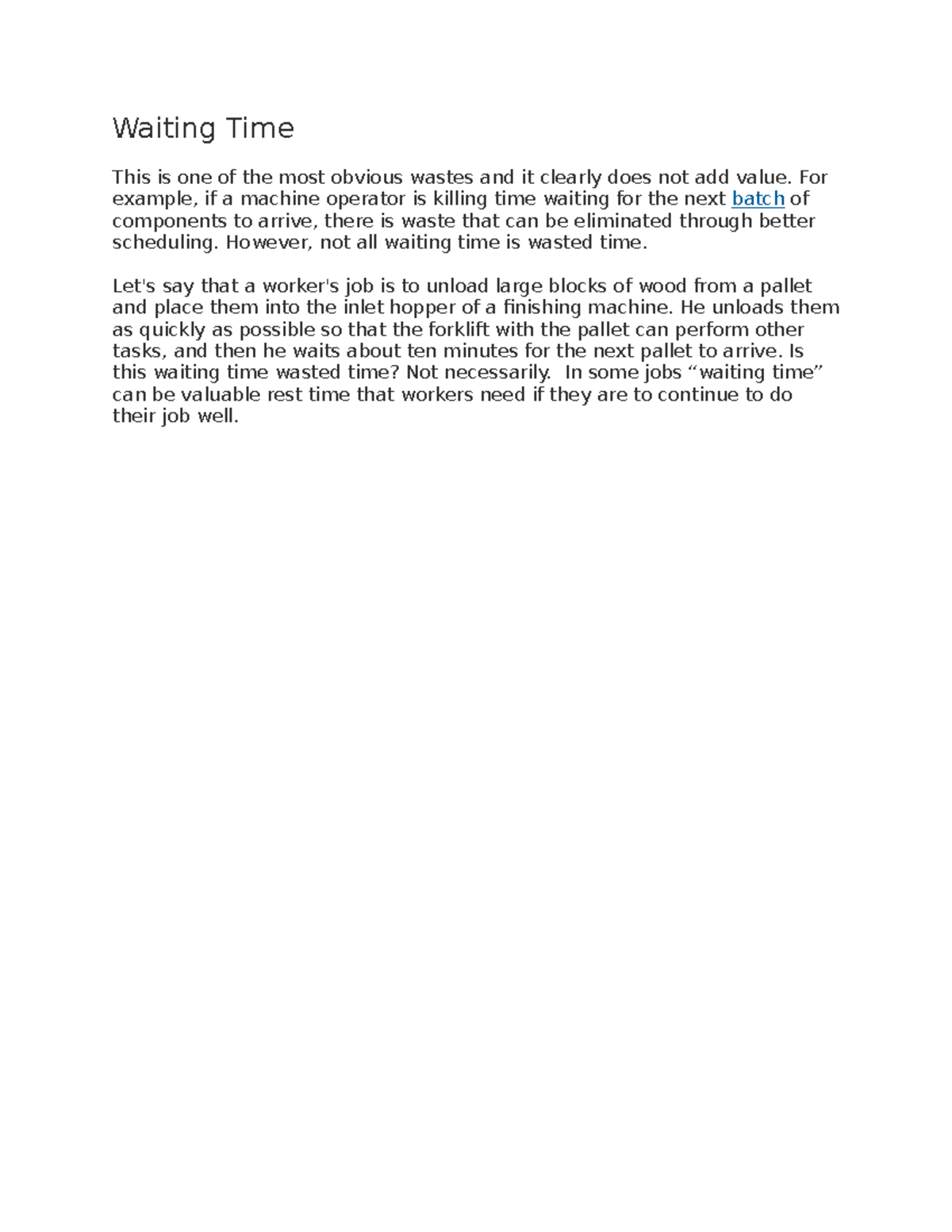 Waiting Time - Lecture notes 7 - Waiting Time This is one of the most ...