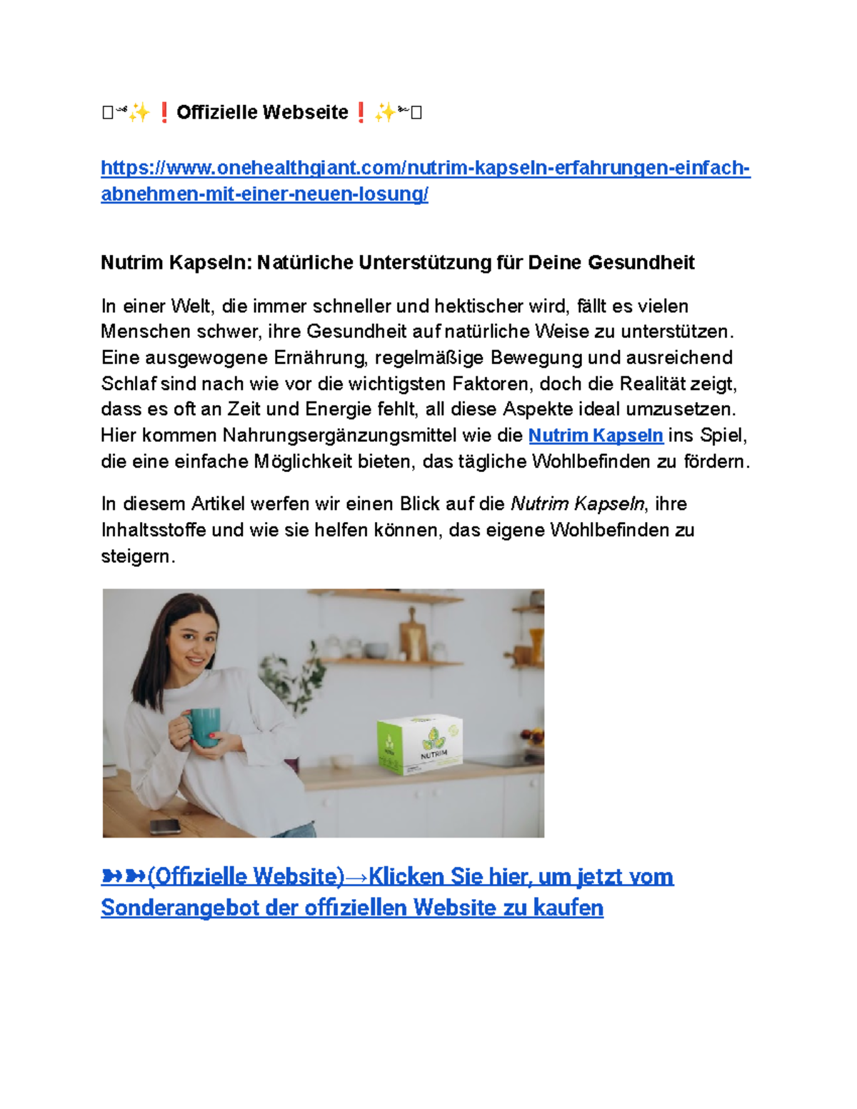 Nutrim Kapseln Stiftung Warentest Nutrim Kapseln Stiftung Warentest - ༺ Offizielle Webseite ༻ - Studocu