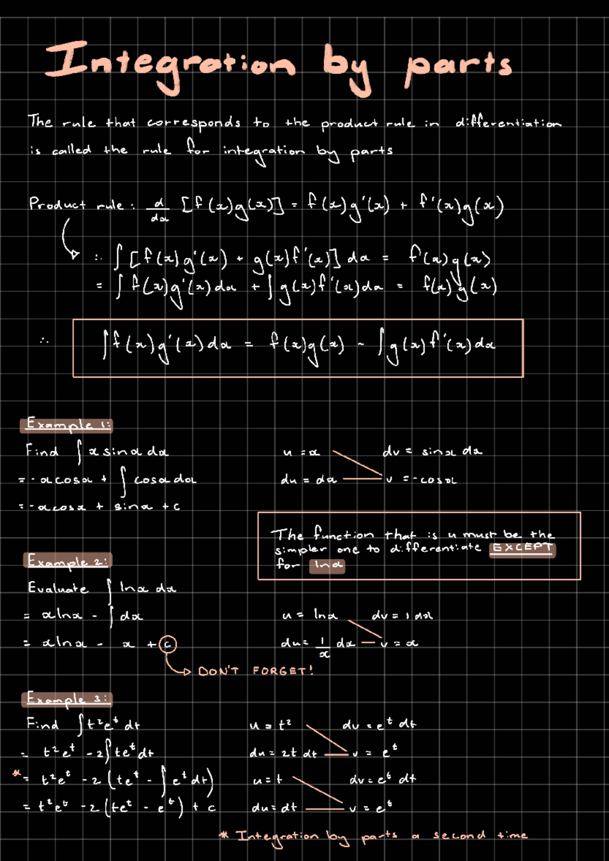 Integration by parts - 144 - Studocu