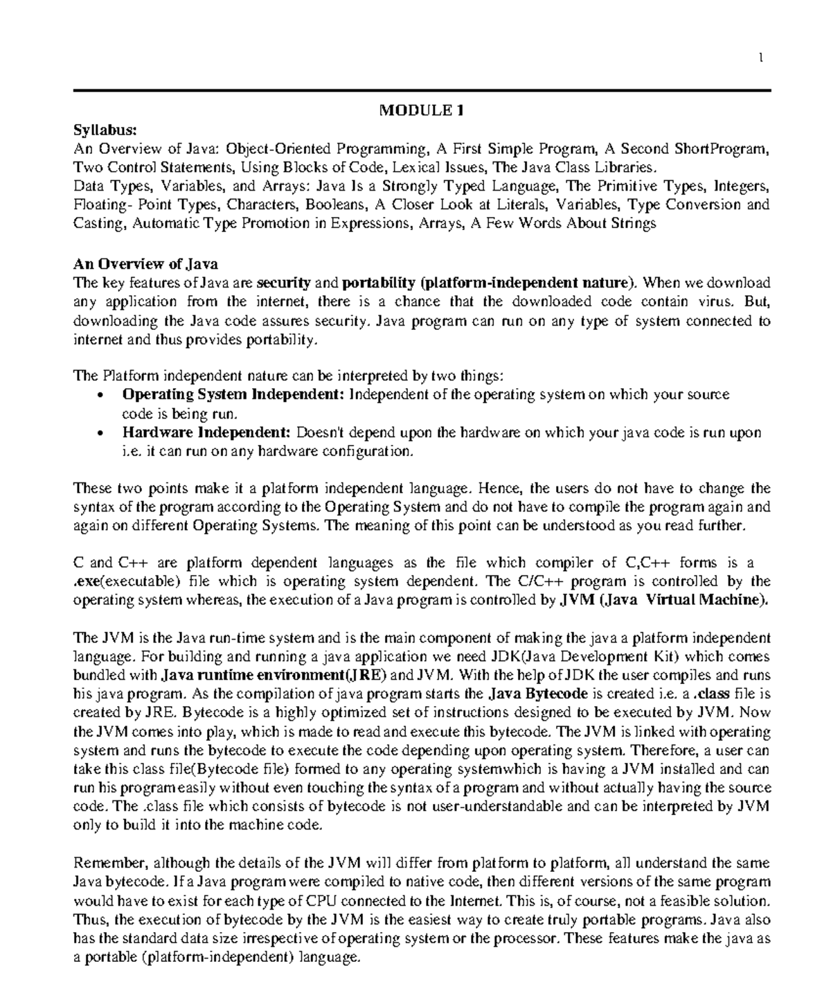 18CS653 Notes Module 1 - Summary Operating Systems - MODULE 1 Syllabus ...