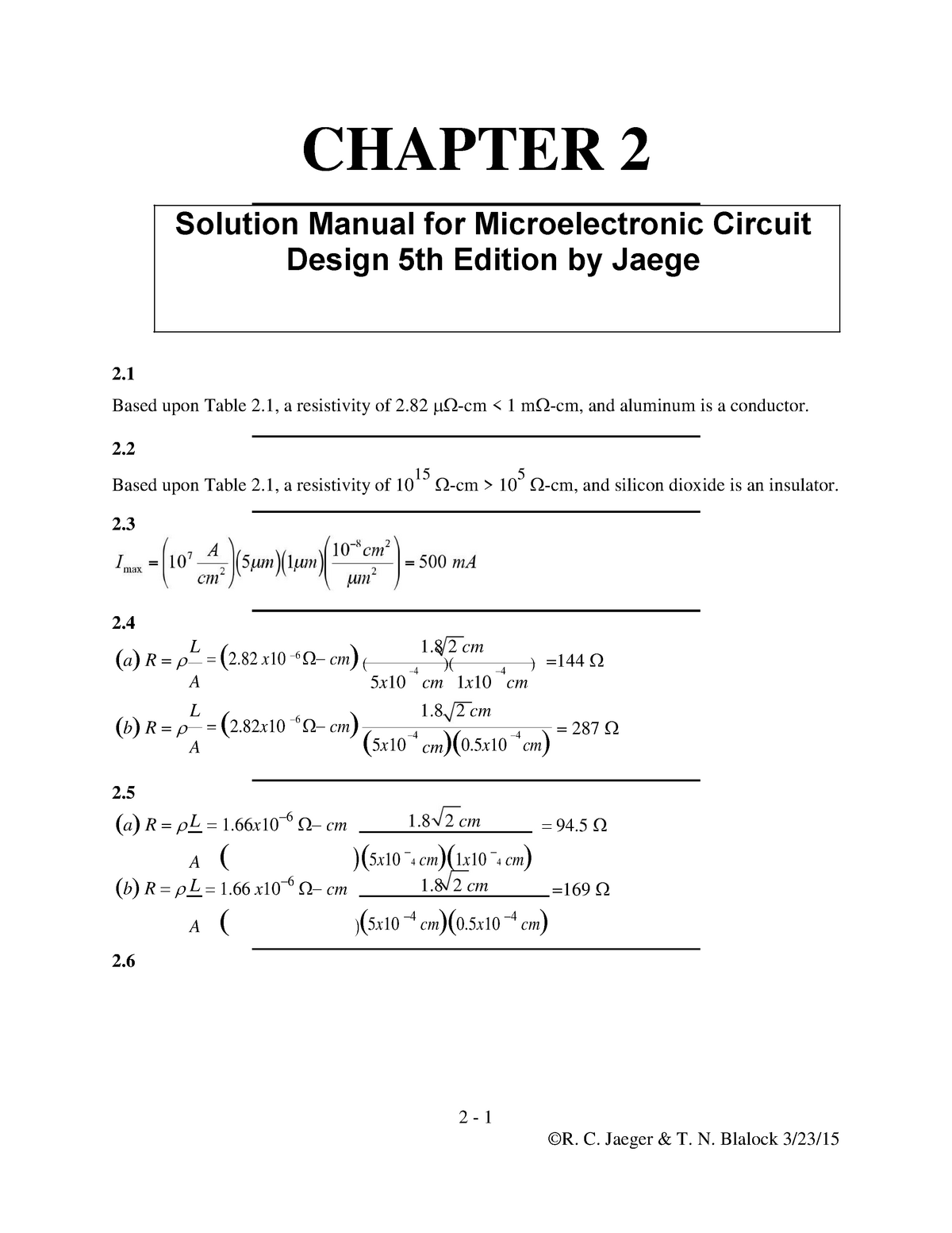 Download PDF Solution Manual for Microelectronic Circuit Design 5th