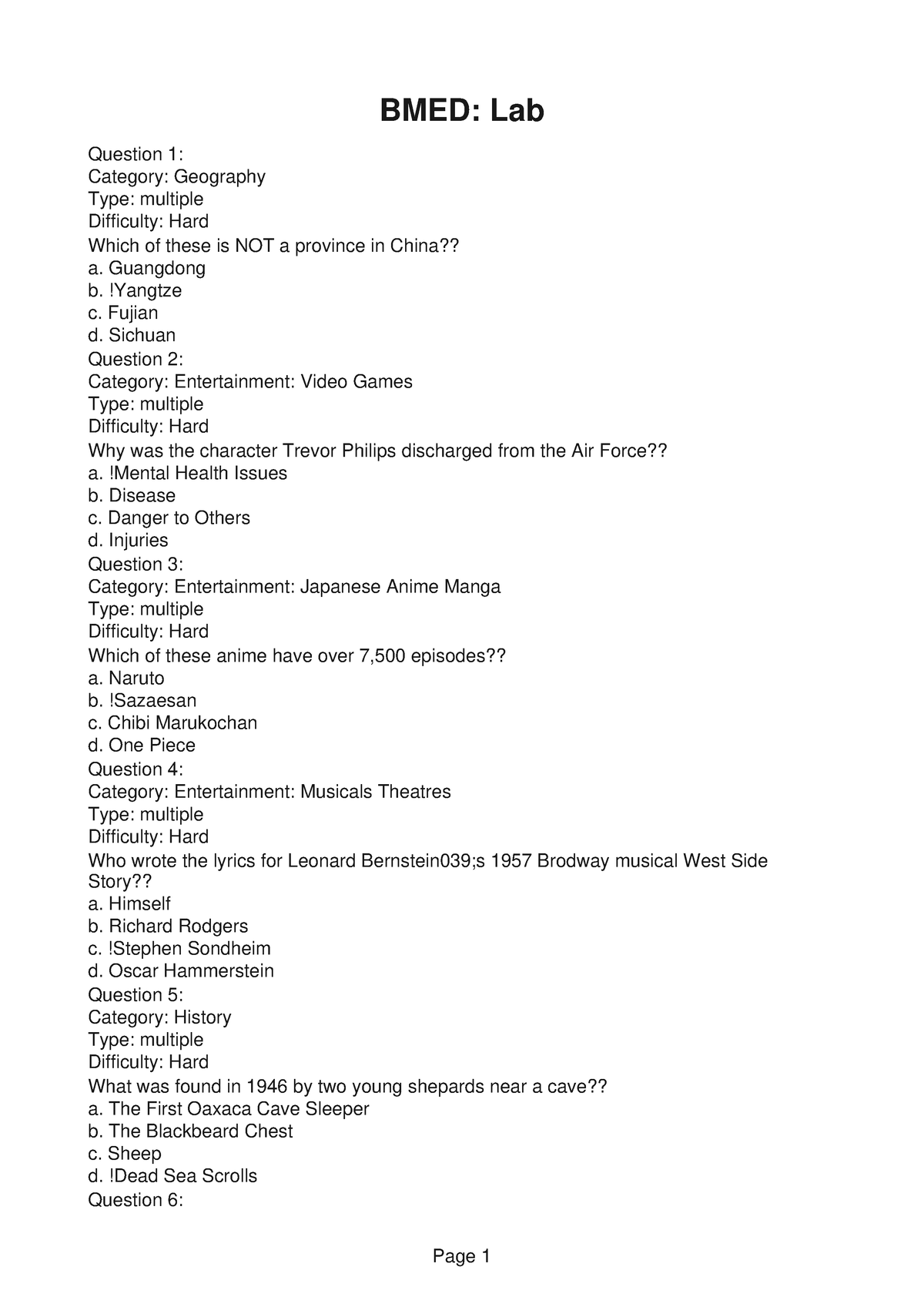 BMED119 Demo 9 - West Visayas State University - BMED: Lab Question 1 ...