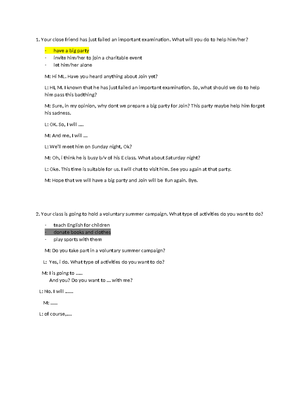 0-Sample-speaking-test-questions - Your close friend has just failed an ...