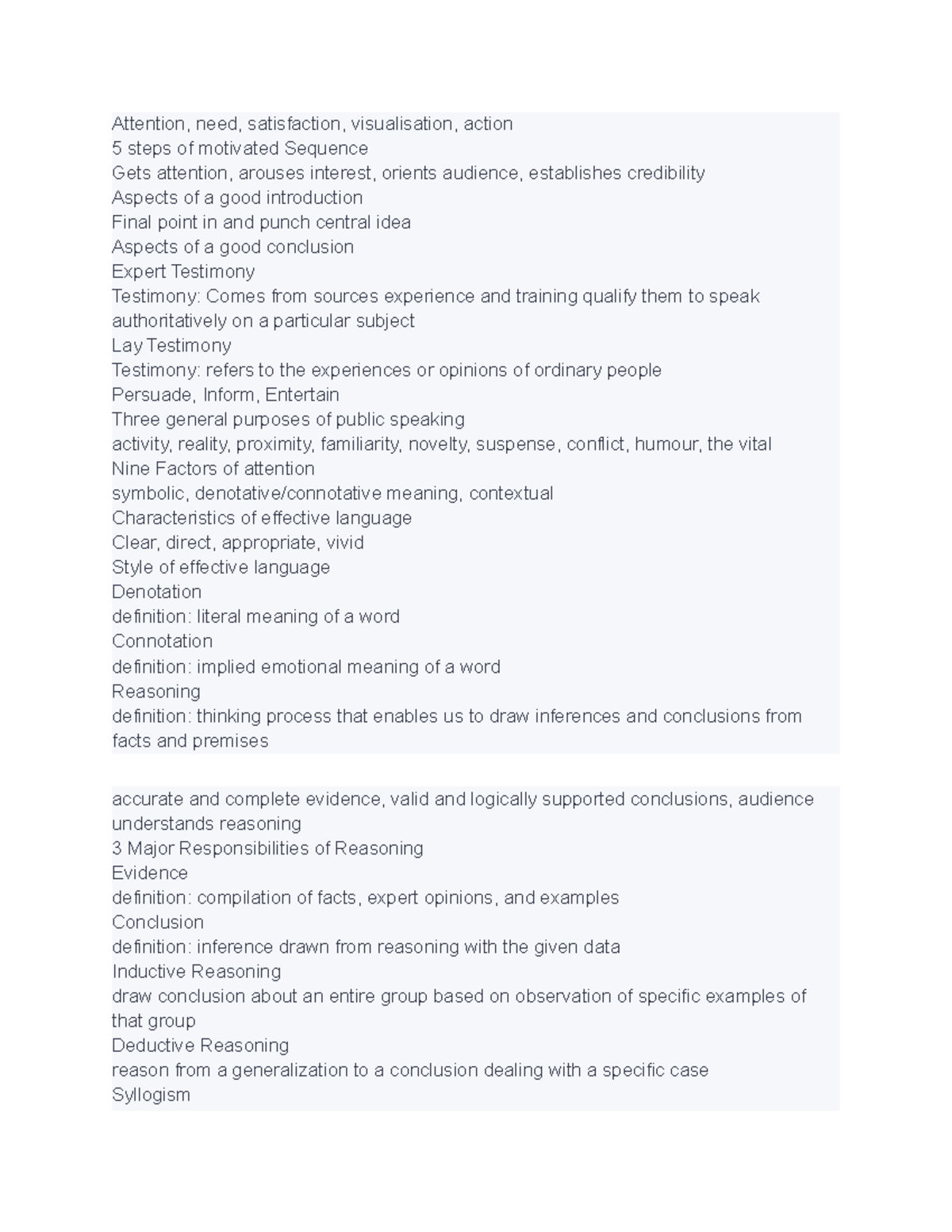Coms 101 lecture notes professor alban - Attention, need, satisfaction ...