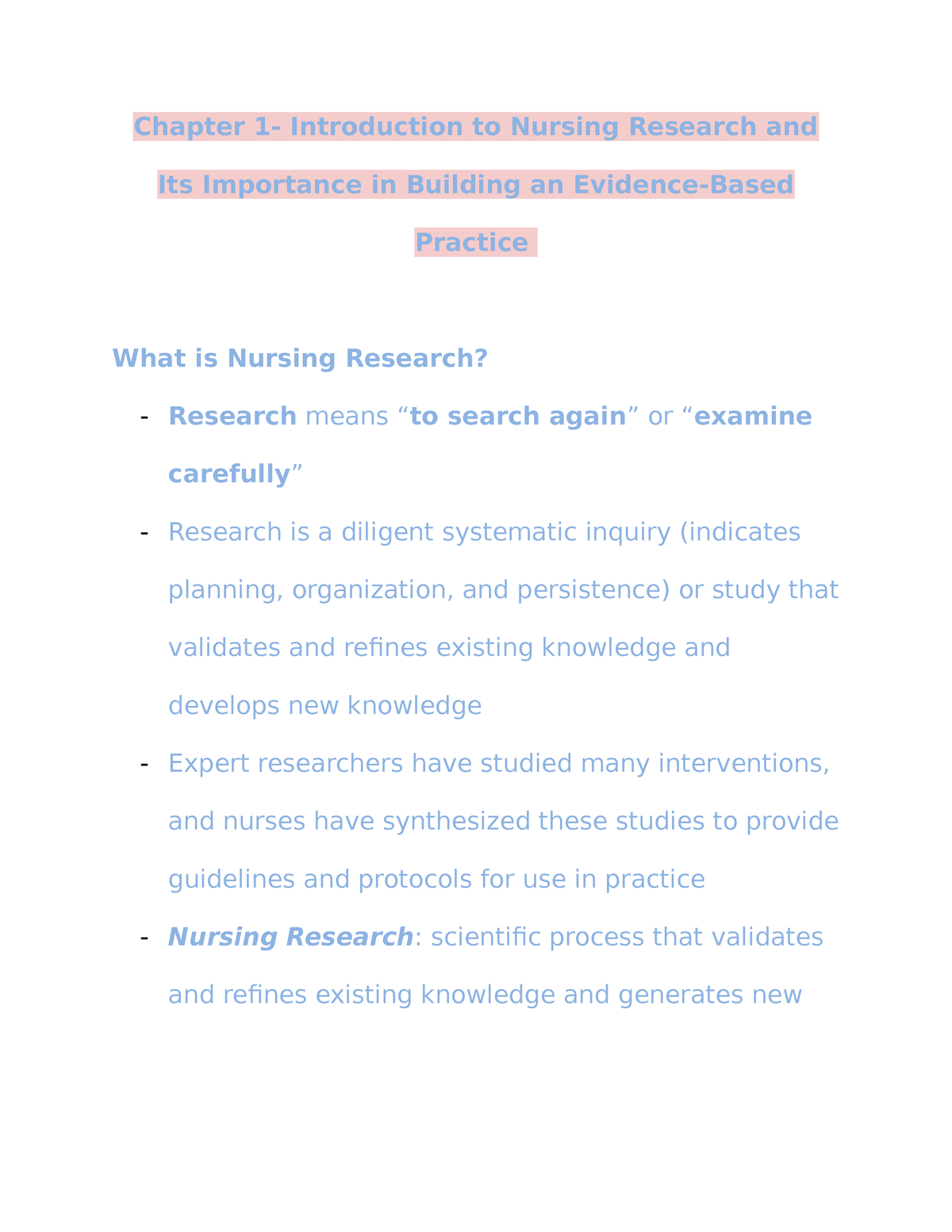 importance of nursing research essay