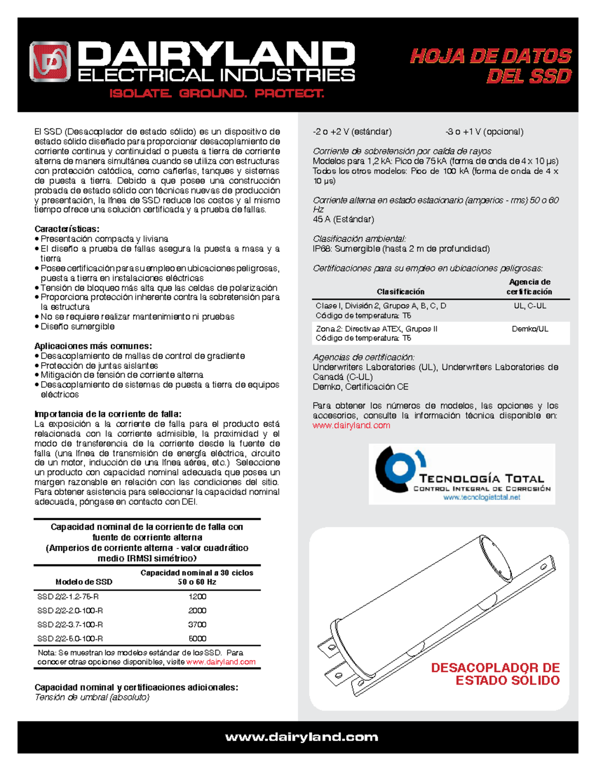 Dairyland SSDC naa dairyland El SSD (Desacoplador de estado sólido