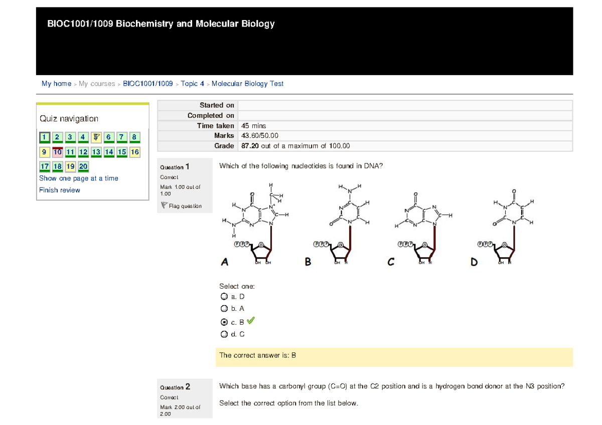 Exam 2012, Questions - Biochemistry And Molecular Biology My Home My ...