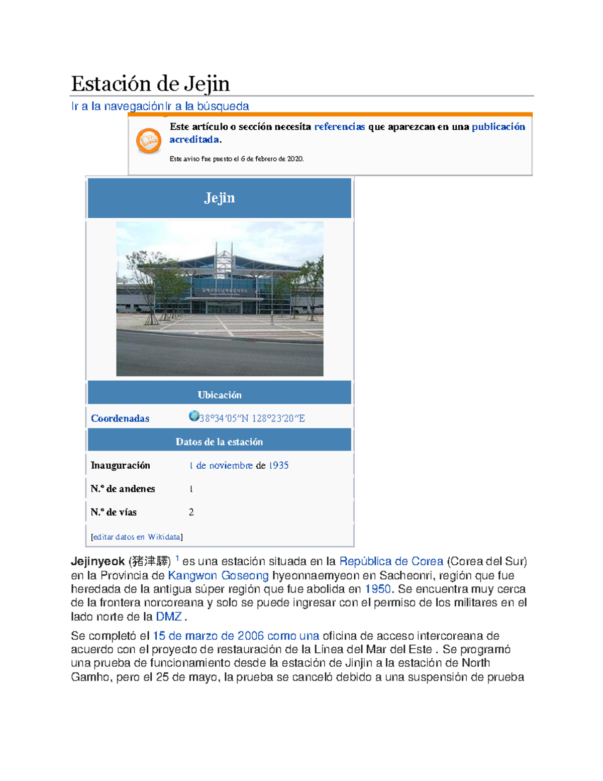 Estación de Jejin - Geografía - Estación de Jejin Ir a la navegaciónIr ...