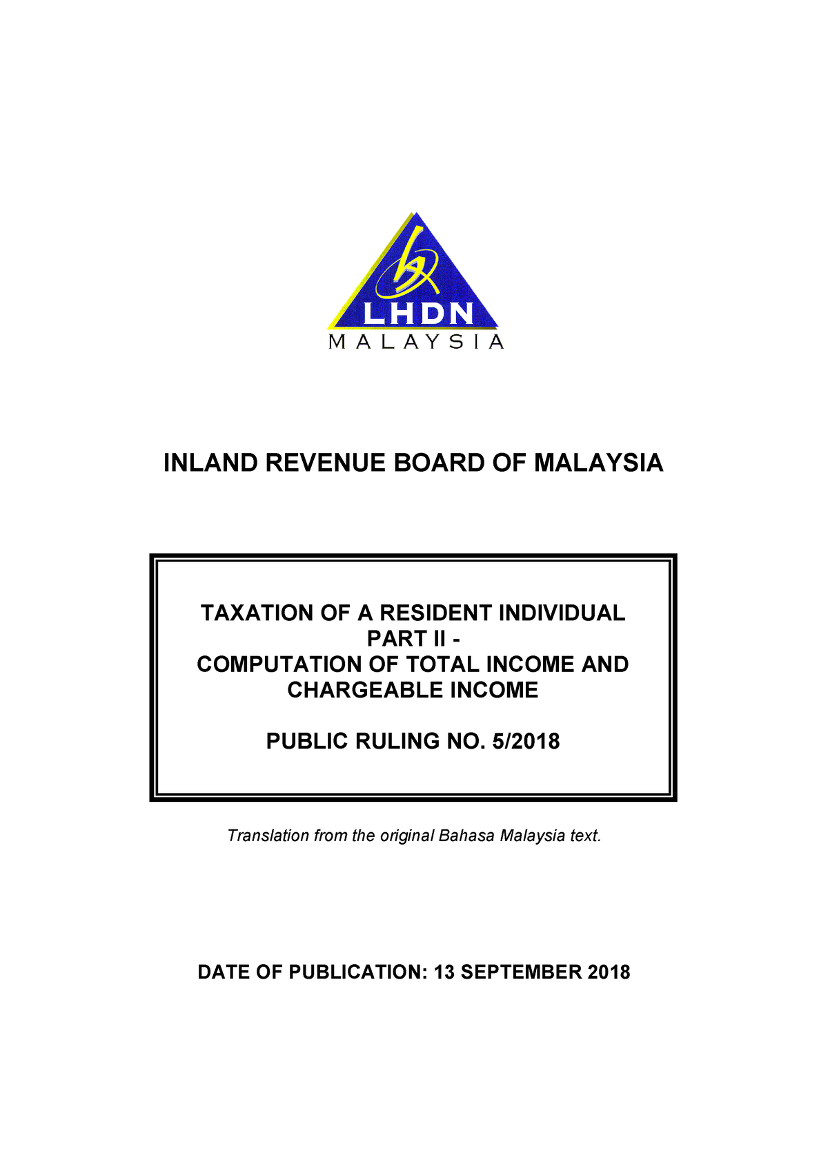 Public Ruling gross expenses INLAND REVENUE BOARD OF MALAYSIA