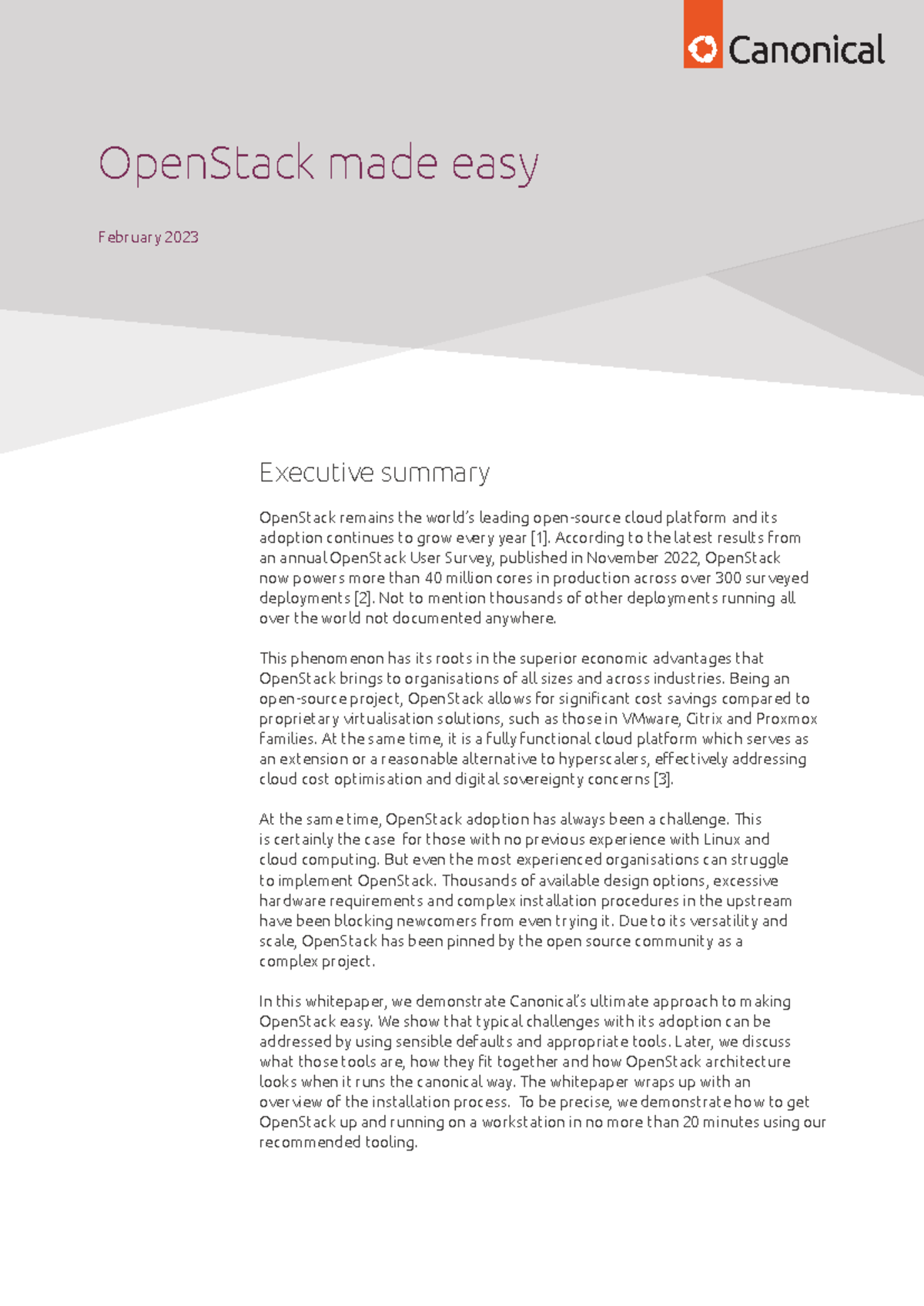 Open Stack Made Easy WP v9 - Executive summary OpenStack remains the ...