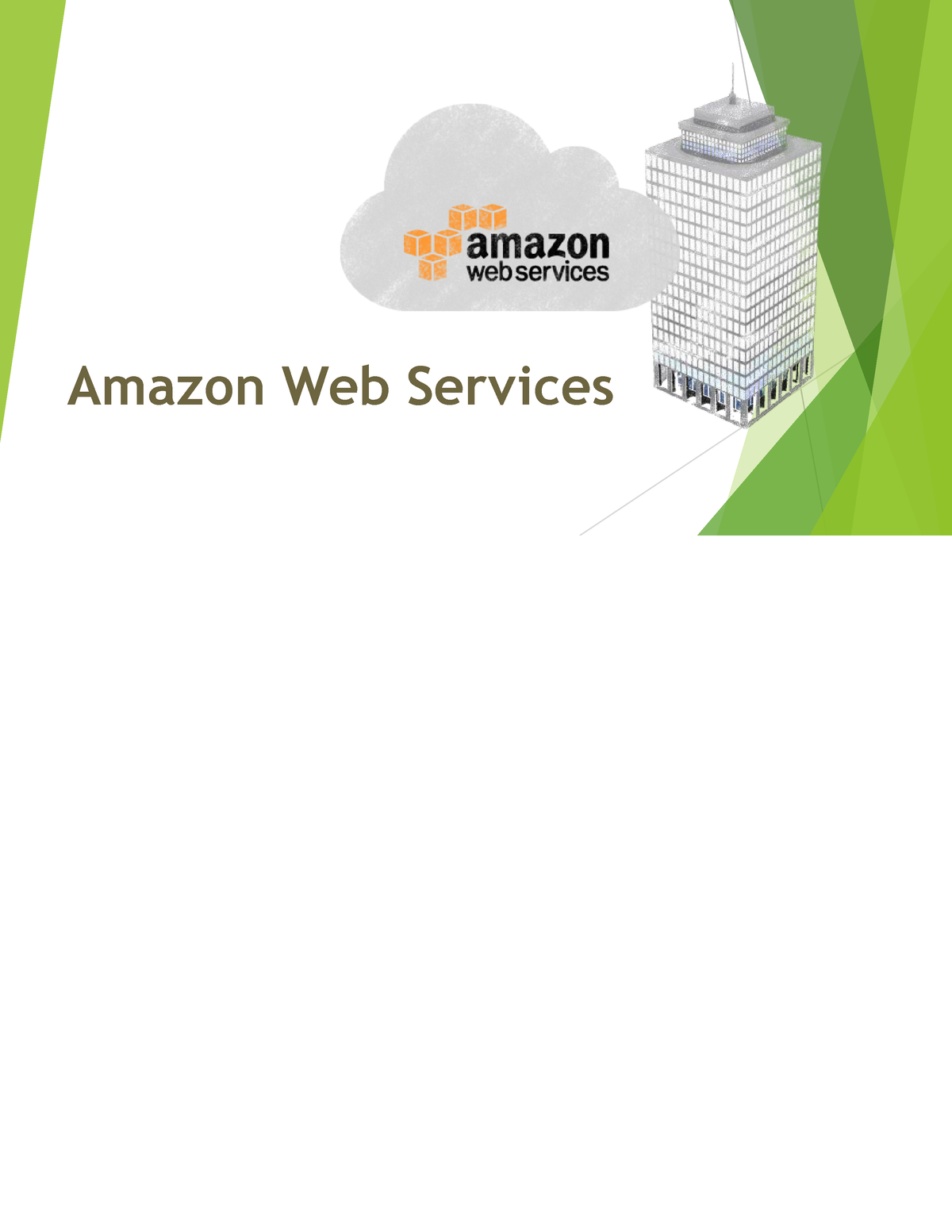 Amazon Web Services AWS - Amazon Web Services AWS Introduction Why Are ...