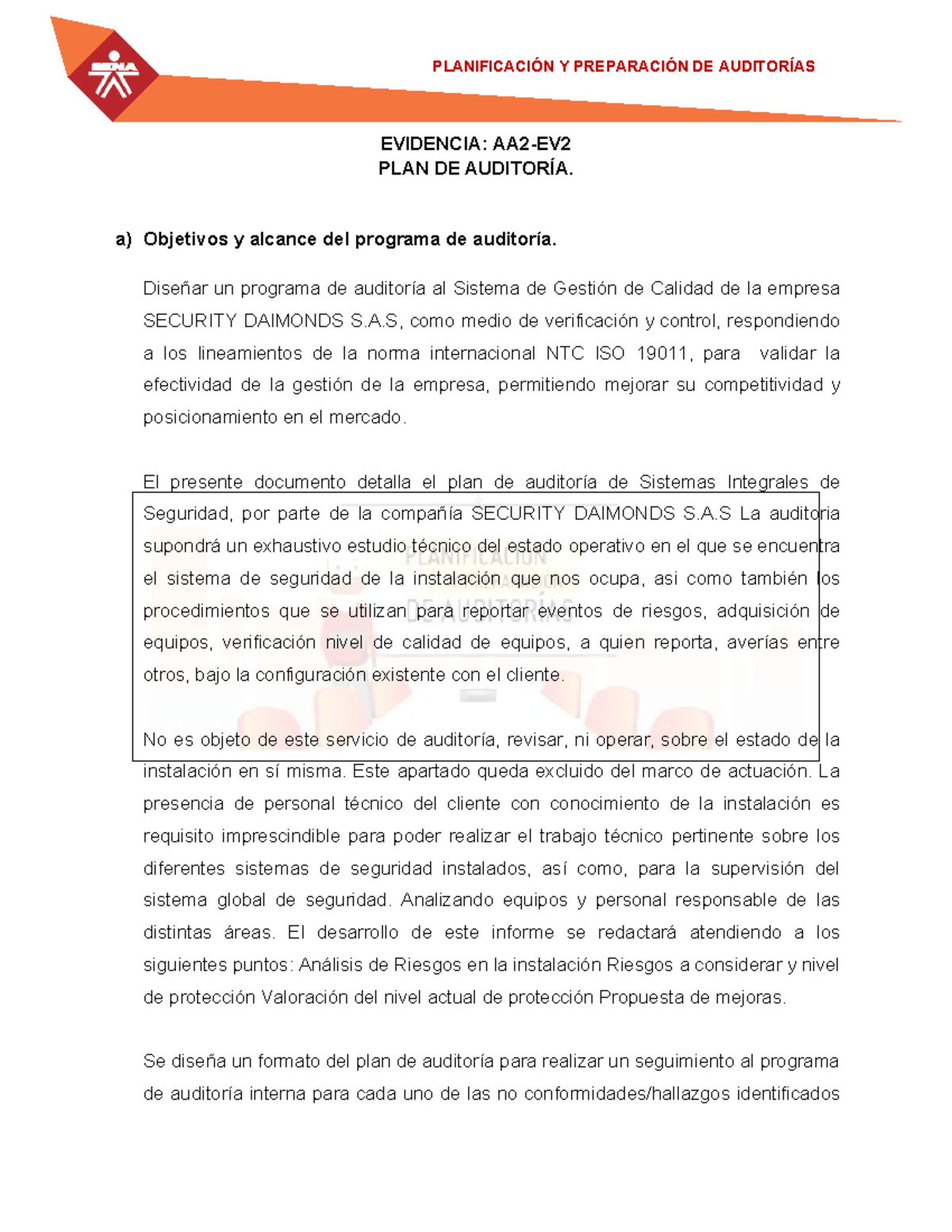 Formato Evidencia AA2 Ev2 Taller Programa y Plan de Auditoria ...