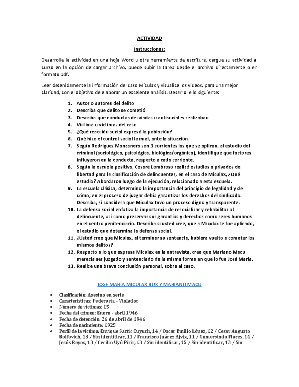 Analisis DEL CASO JOSÉ María Miculax Y Mariano MACU - ACTIVIDAD ...