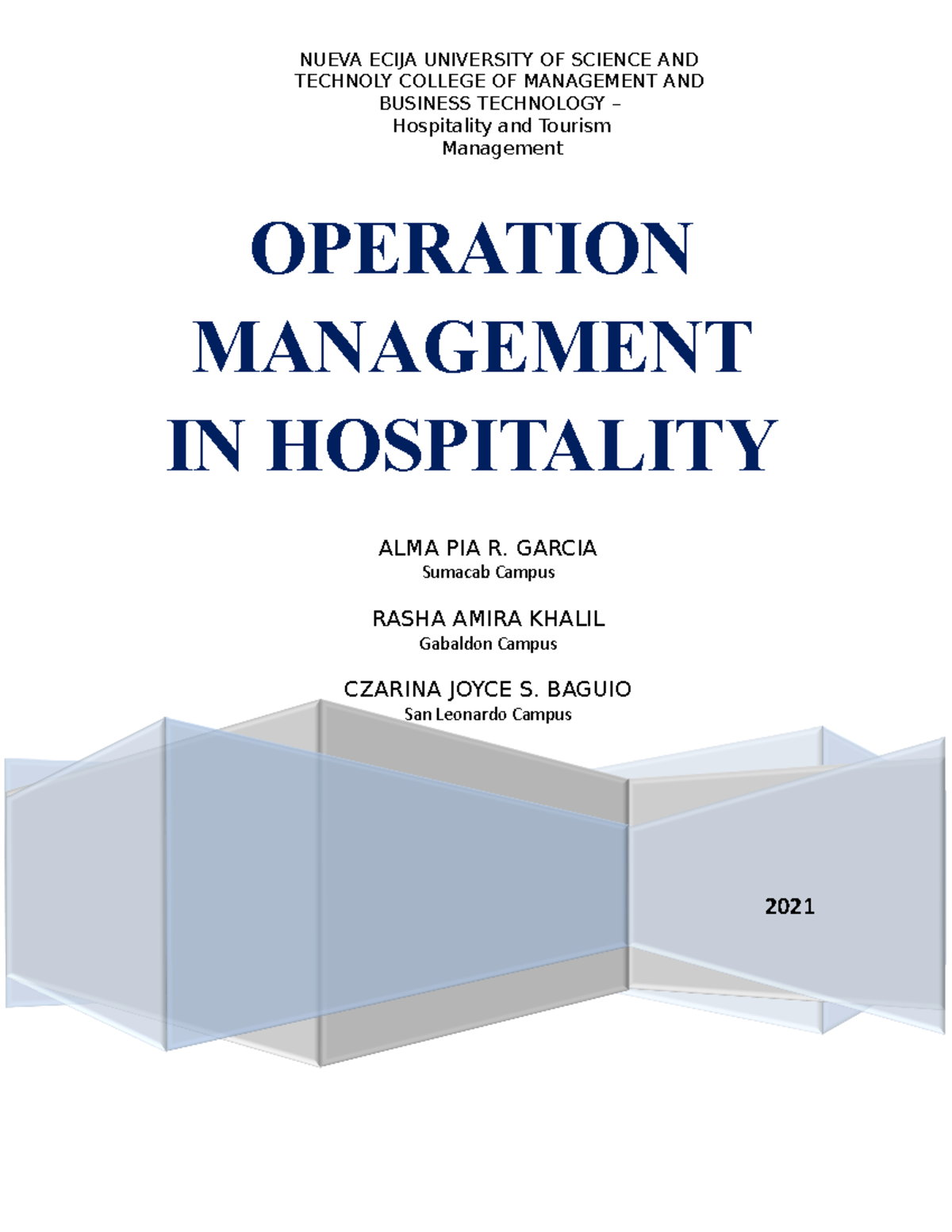 Operations-Management-Module - NUEVA ECIJA UNIVERSITY OF SCIENCE AND ...