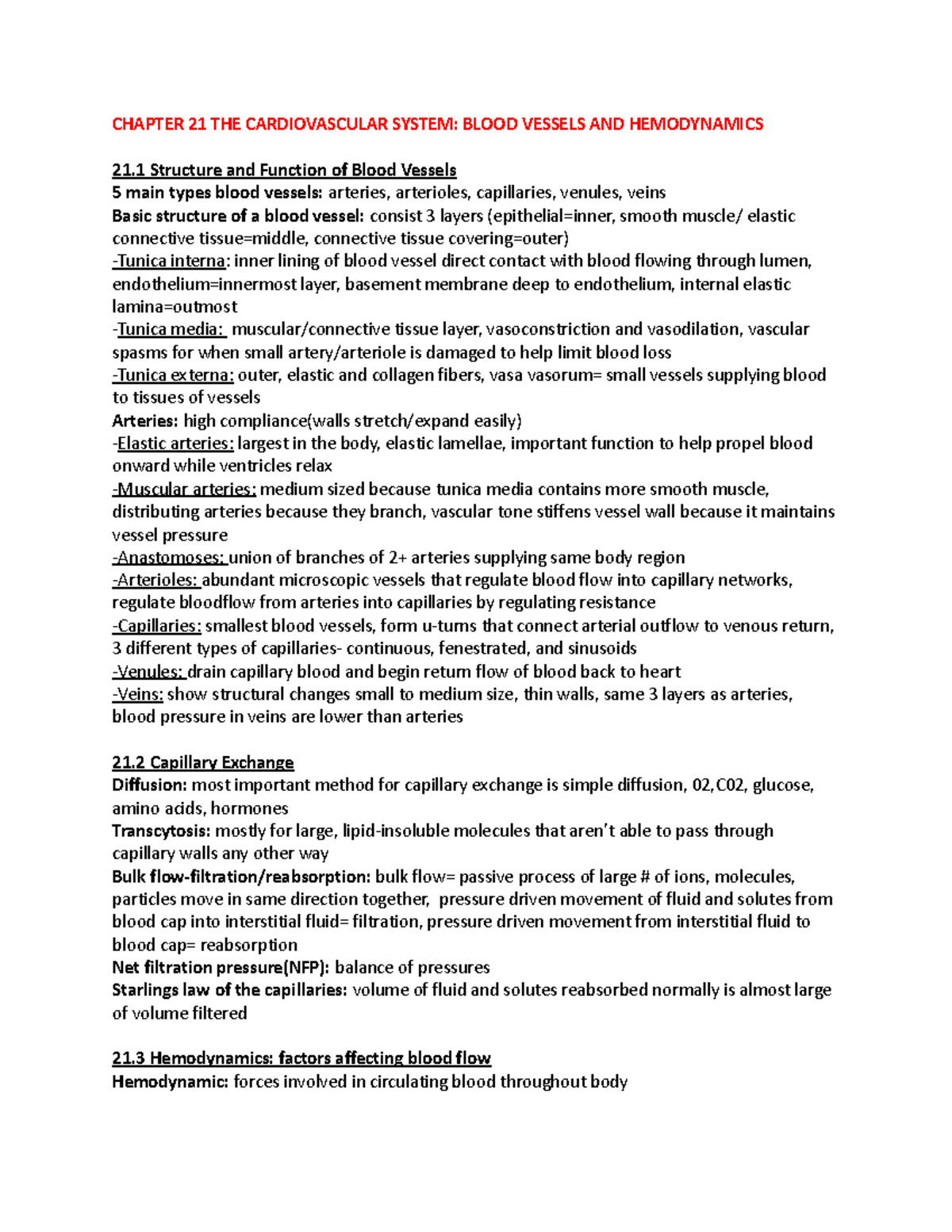 Chapter 21 THE Cardiovascular System - CHAPTER 21 THE CARDIOVASCULAR ...