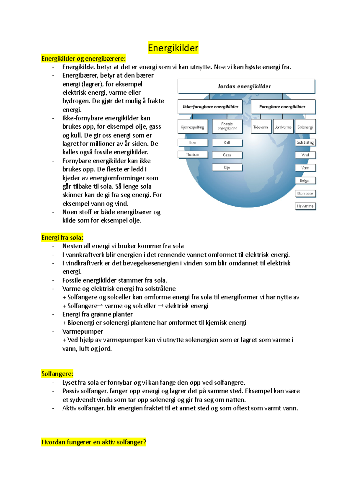 Energikilder - Forelesningsnotater 1,3-7, 10 - Energikilder ...