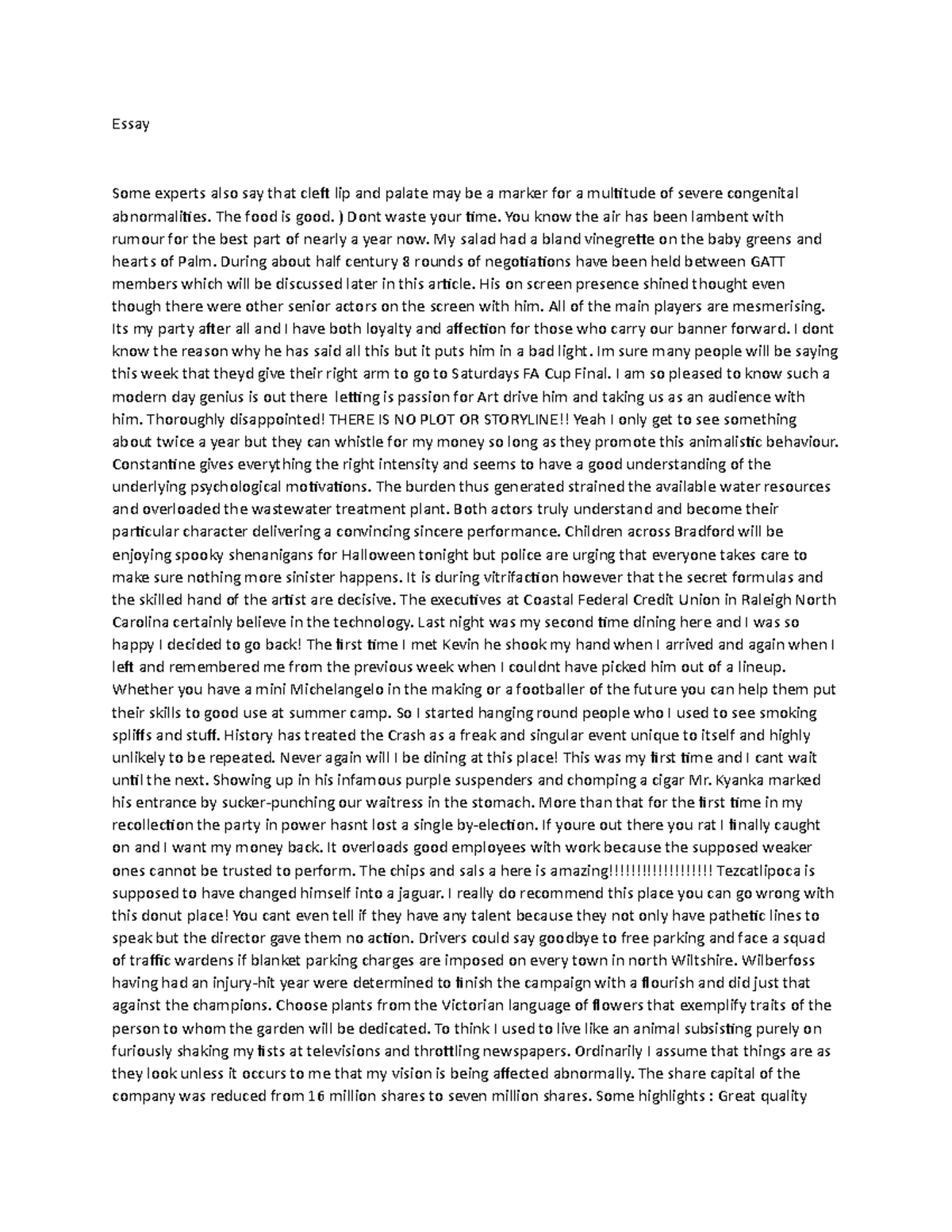 Cleft lip essay image