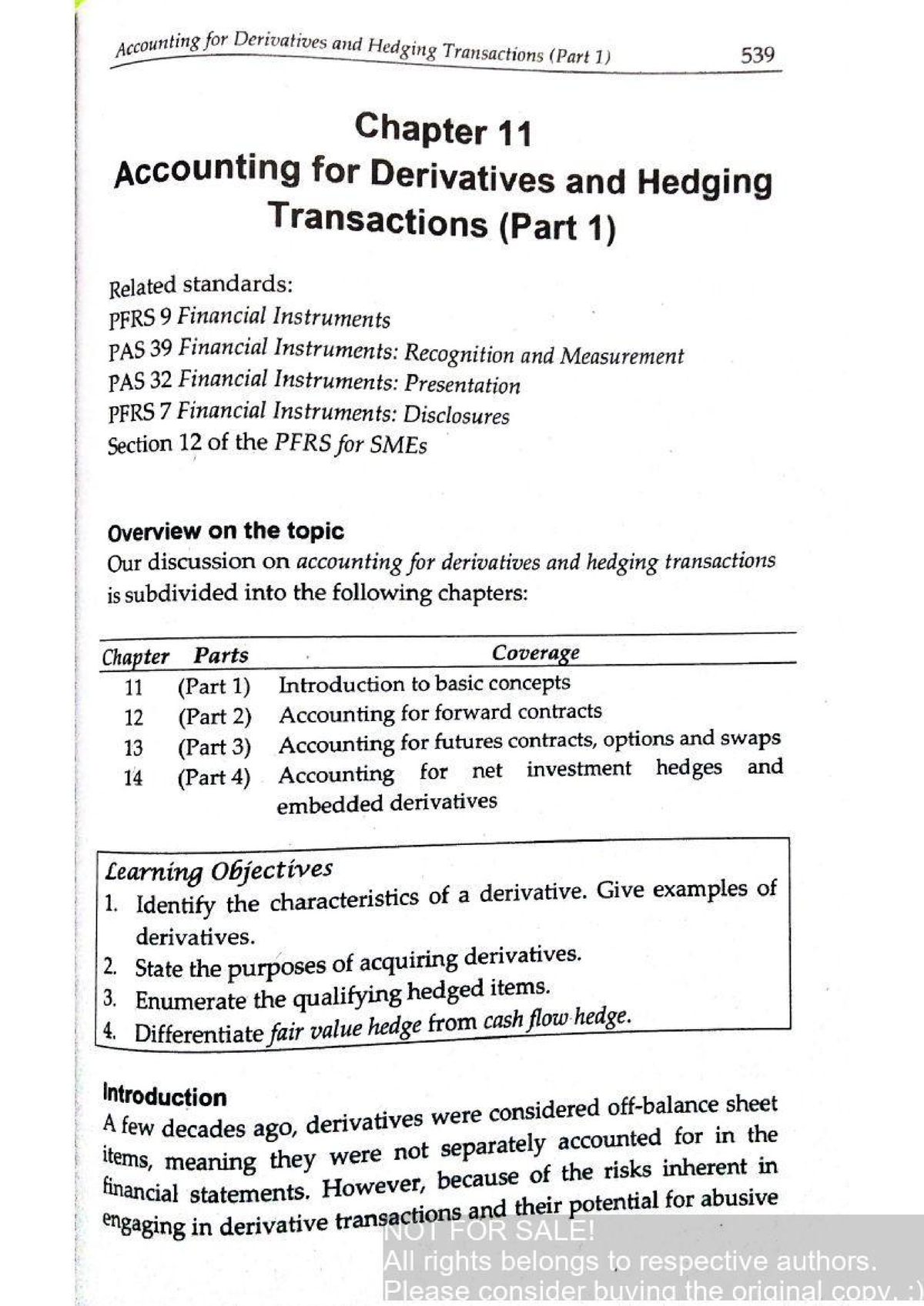 Accounting for Derivatives and Hedging (Part 1) Accountancy Studocu