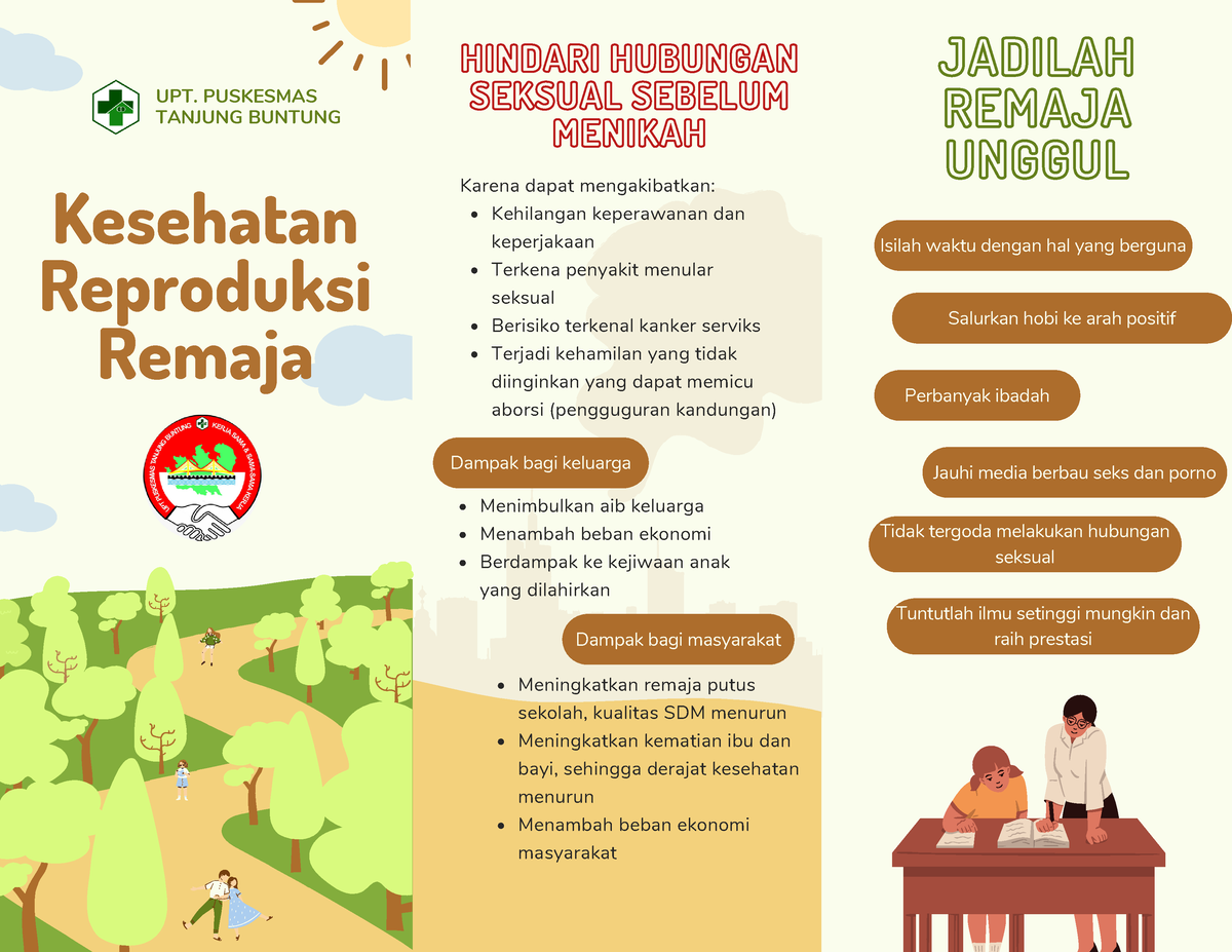 Leaflet Kespro Penyuluhan Kesehatan Reproduksi Pada Remaja Isilah Waktu Dengan Hal Yang 6111