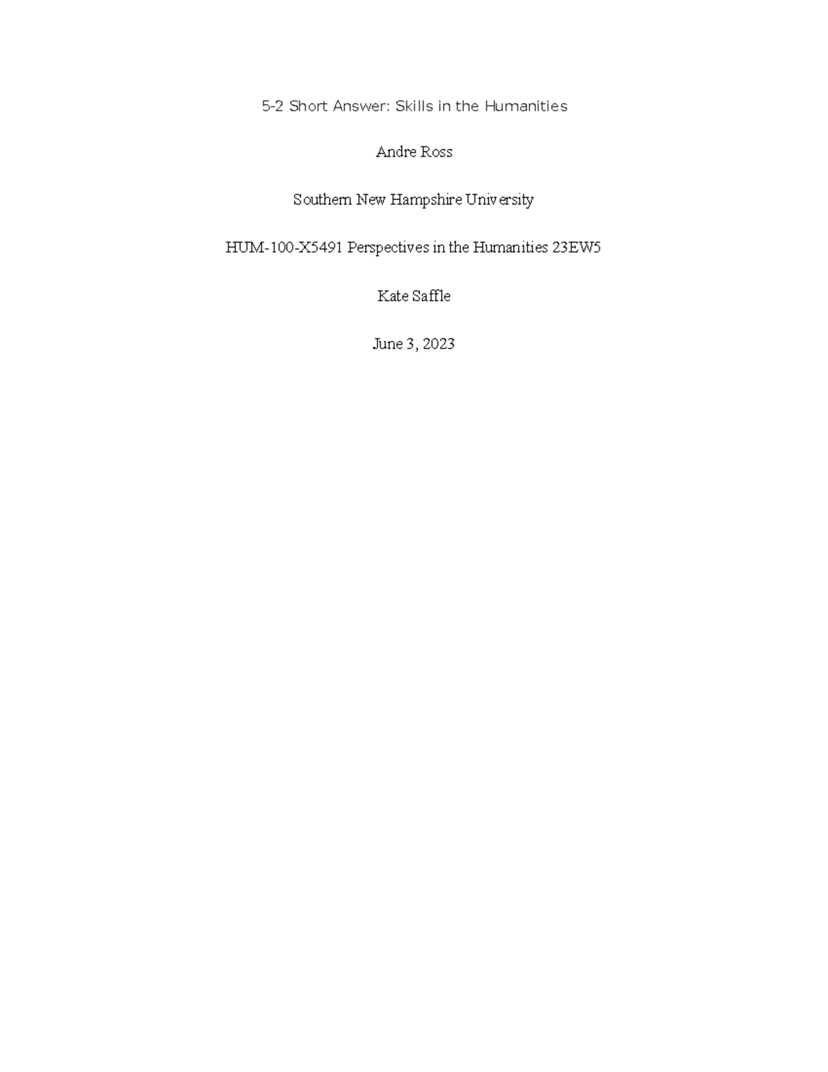 5 2 Short Answer Skills In The Humanities 5 2 Short Answer Skills In