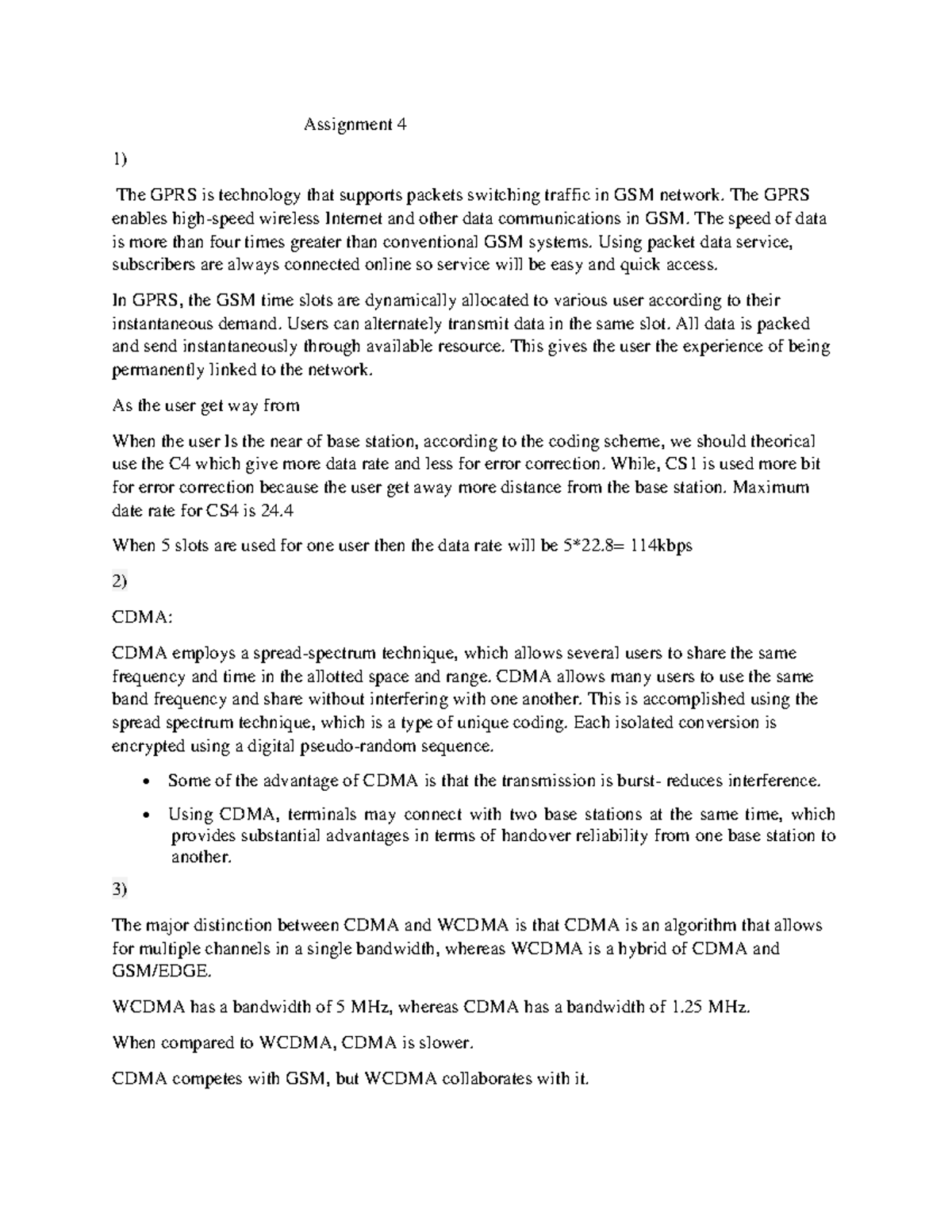 Assignment 4_ Mobile Communication Networks - StuDocu