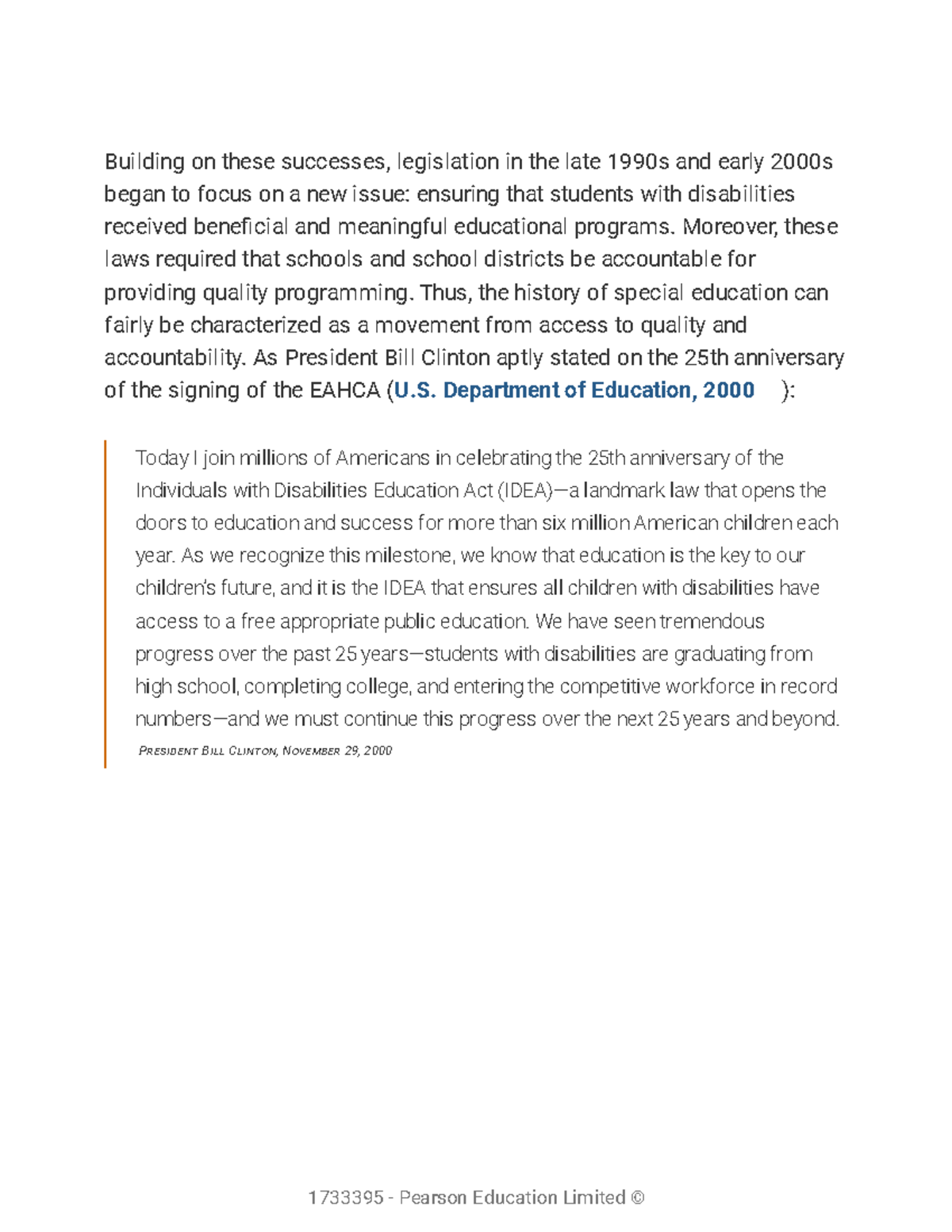 Chapter 4 - Building on these successes, legislation in the late 1990s ...