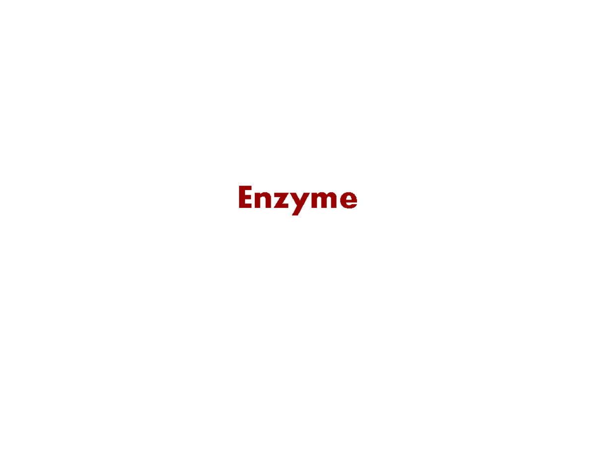 Enzymepdf Enzymes lecture notes Enzyme Definition of enzyme