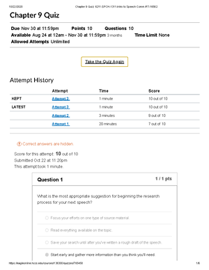 Chapter 2 Quiz 6223-SPCH-1311-Intro To Speech Comm-MIN-11919 - Chapter ...