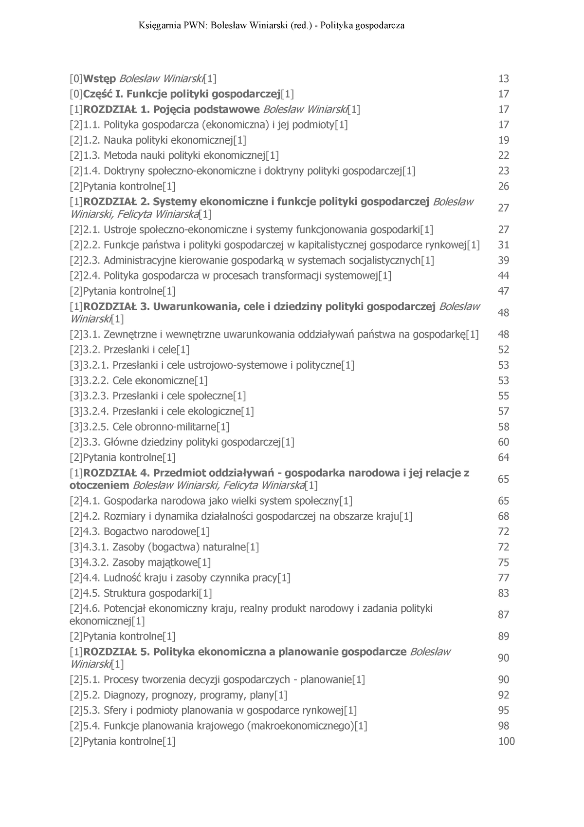 2057 Polityka Gospodarcza Spis Treści 1 Rozdziaa 2 Systemy Ekonomiczne I Funkcje Polityki 6893