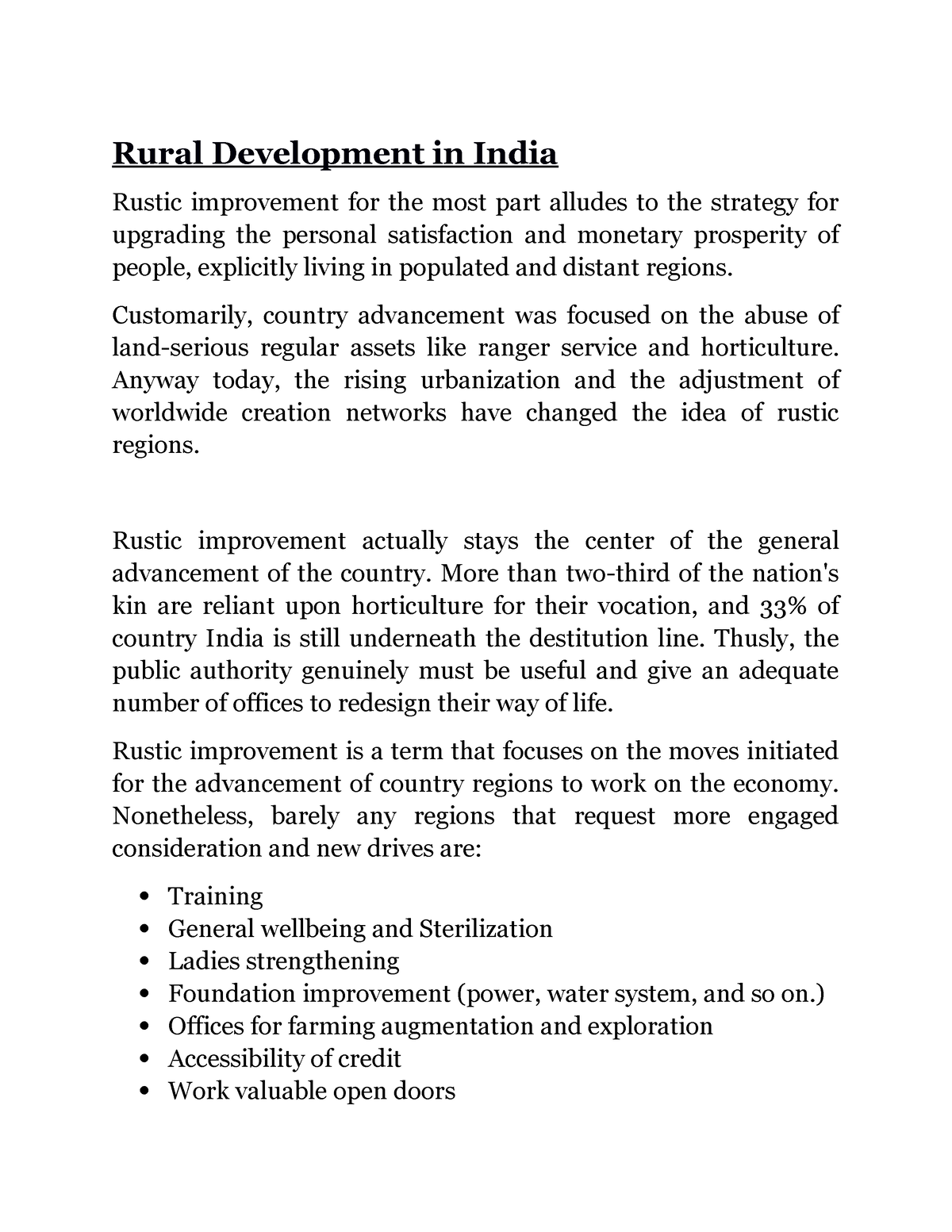 rural development in india thesis