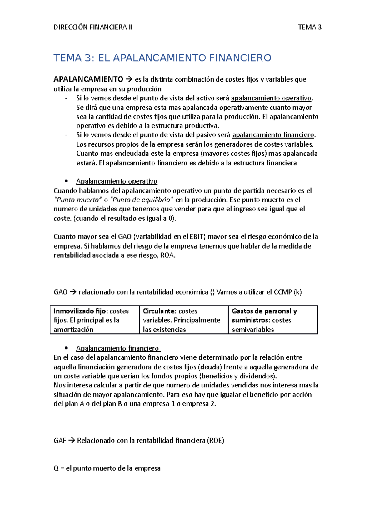 TEMA 3 - Apuntes De Clase De Dirección Financiera II. ADE Año 2022 ...