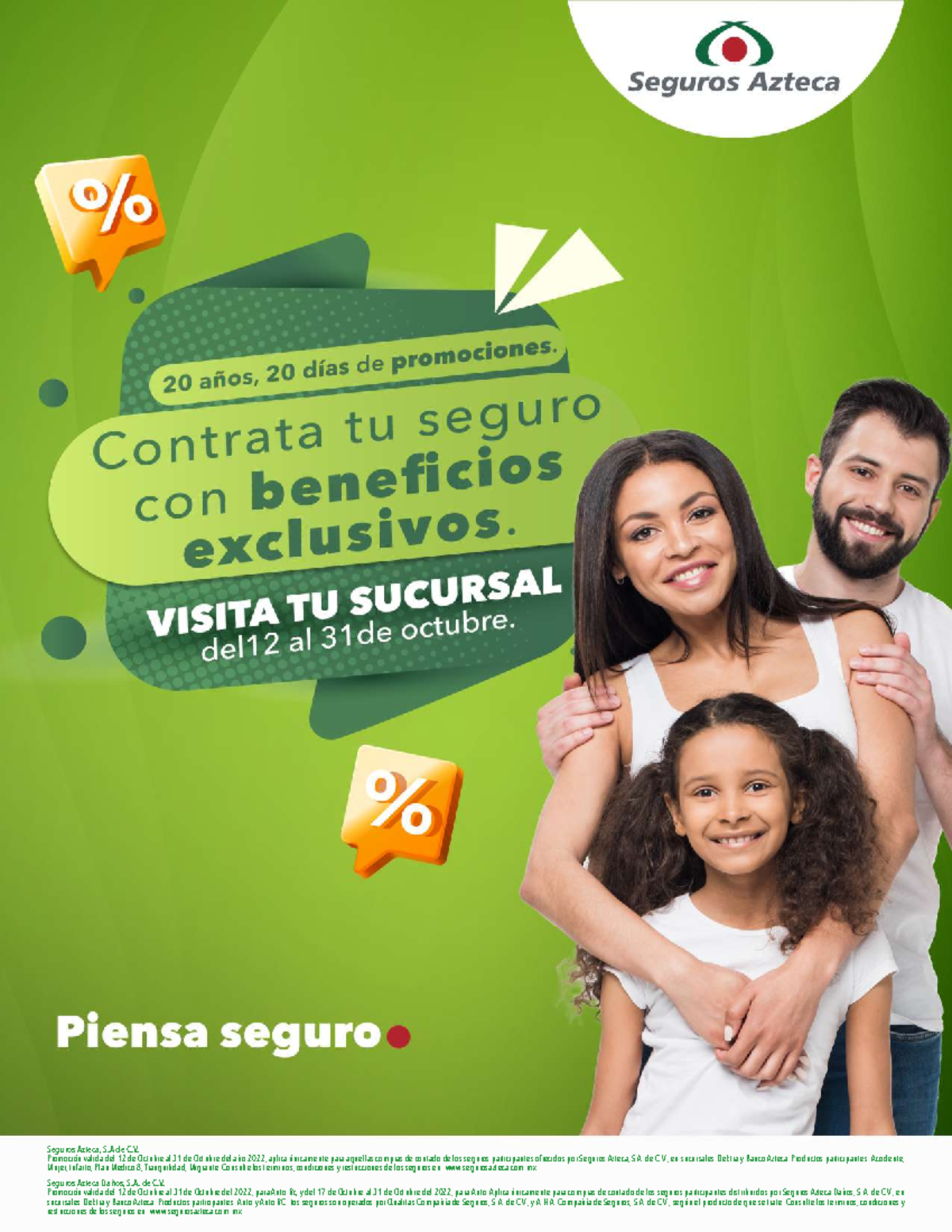 Promociones 20aniversario Seguros Azteca, S de C. Promoción válida