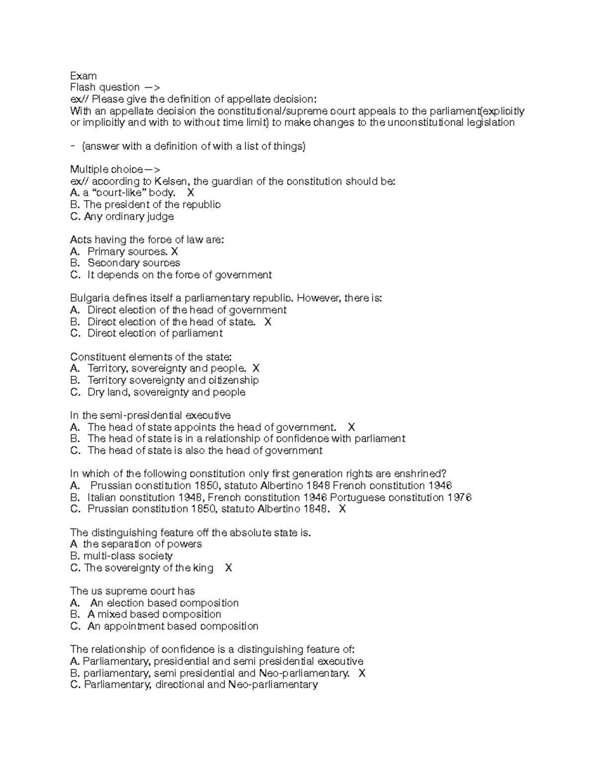 Law mock exam . pdf class based mock exam for the written general