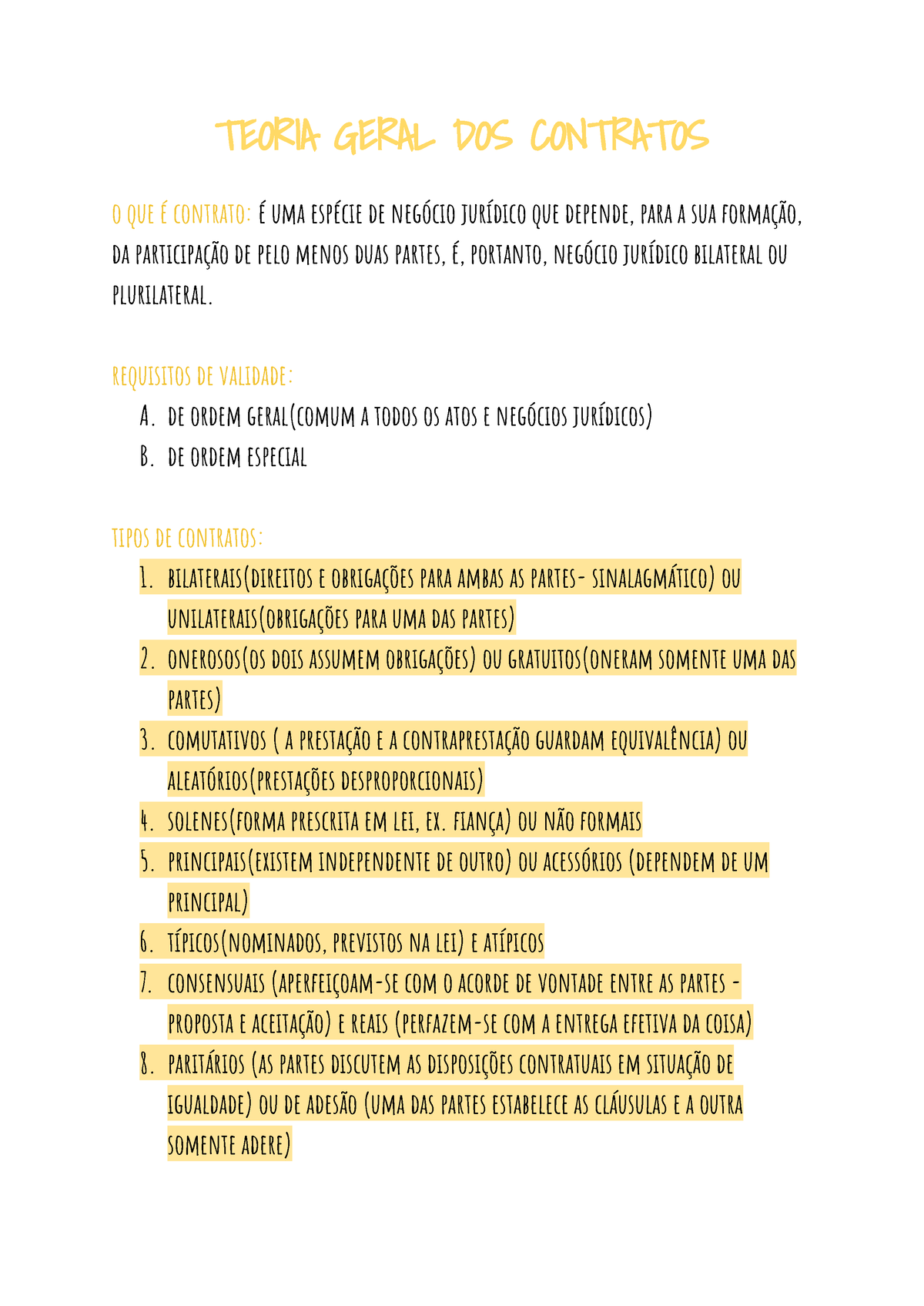 Teoria Geral Dos Contratos Teoria Geral Dos Contratos O Que é