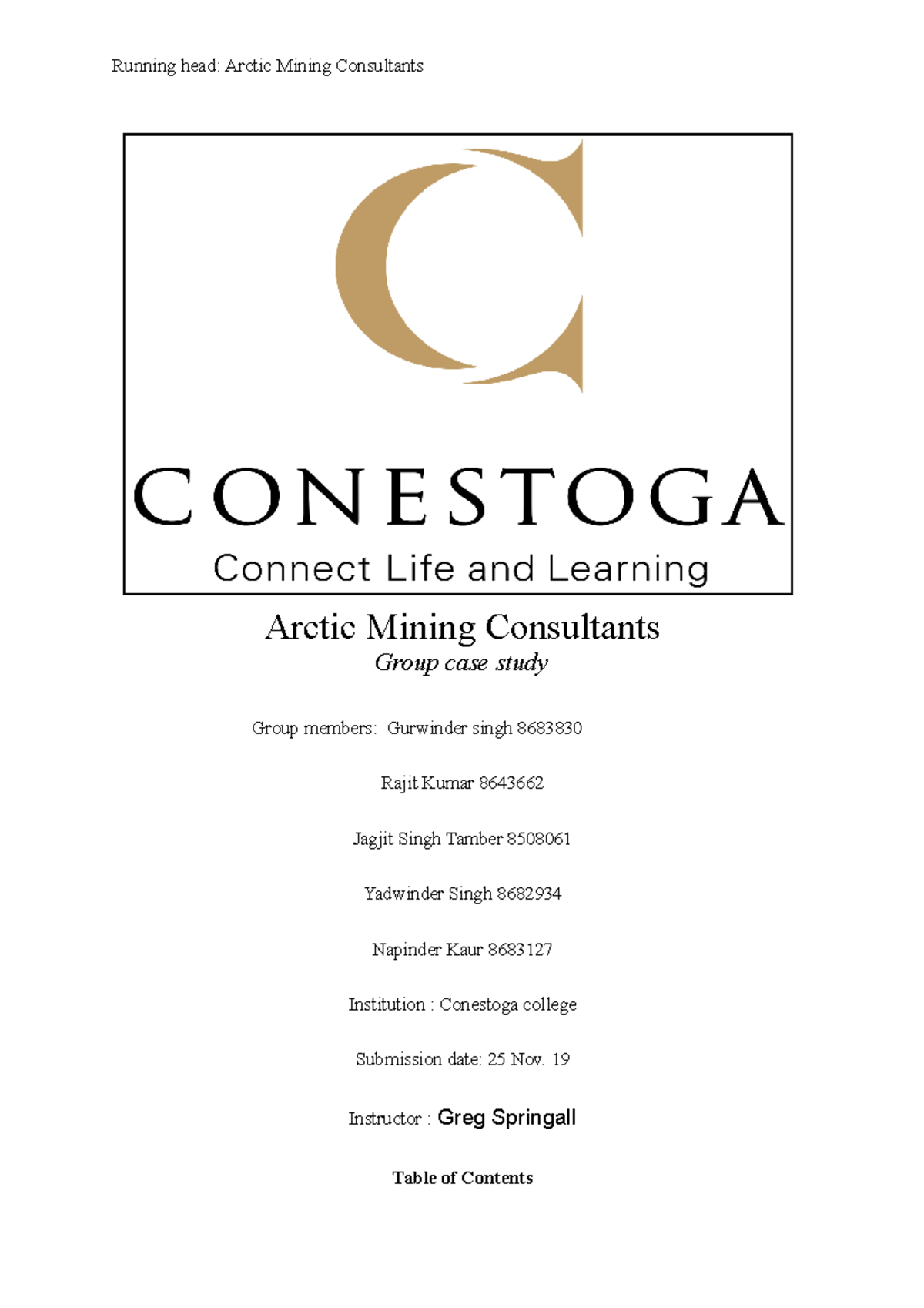 case study arctic mining consultants