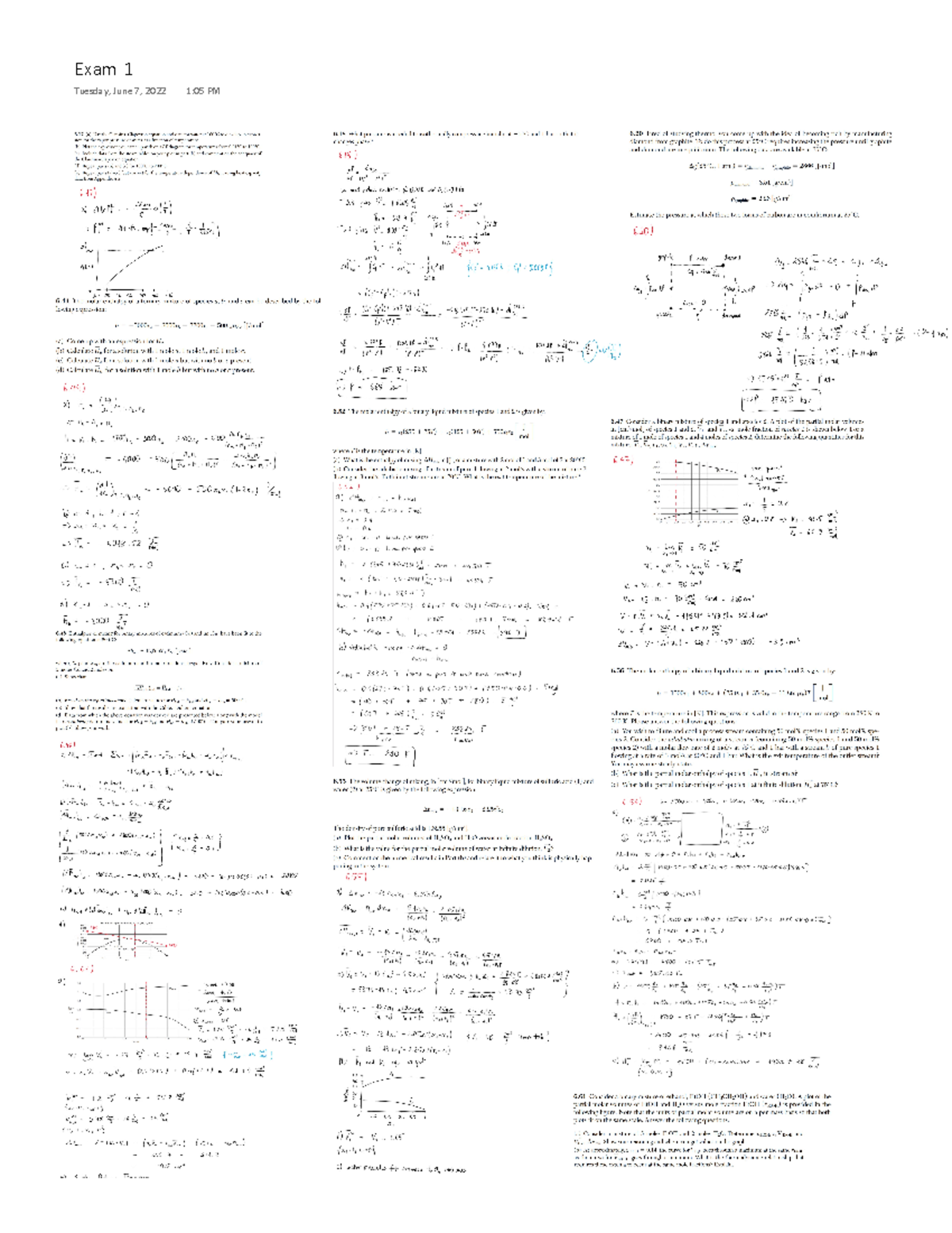 - Dr. Fu class exam - CHE 312 - Exam 1 Tuesday, June 7, 2022 1:05 PM ...